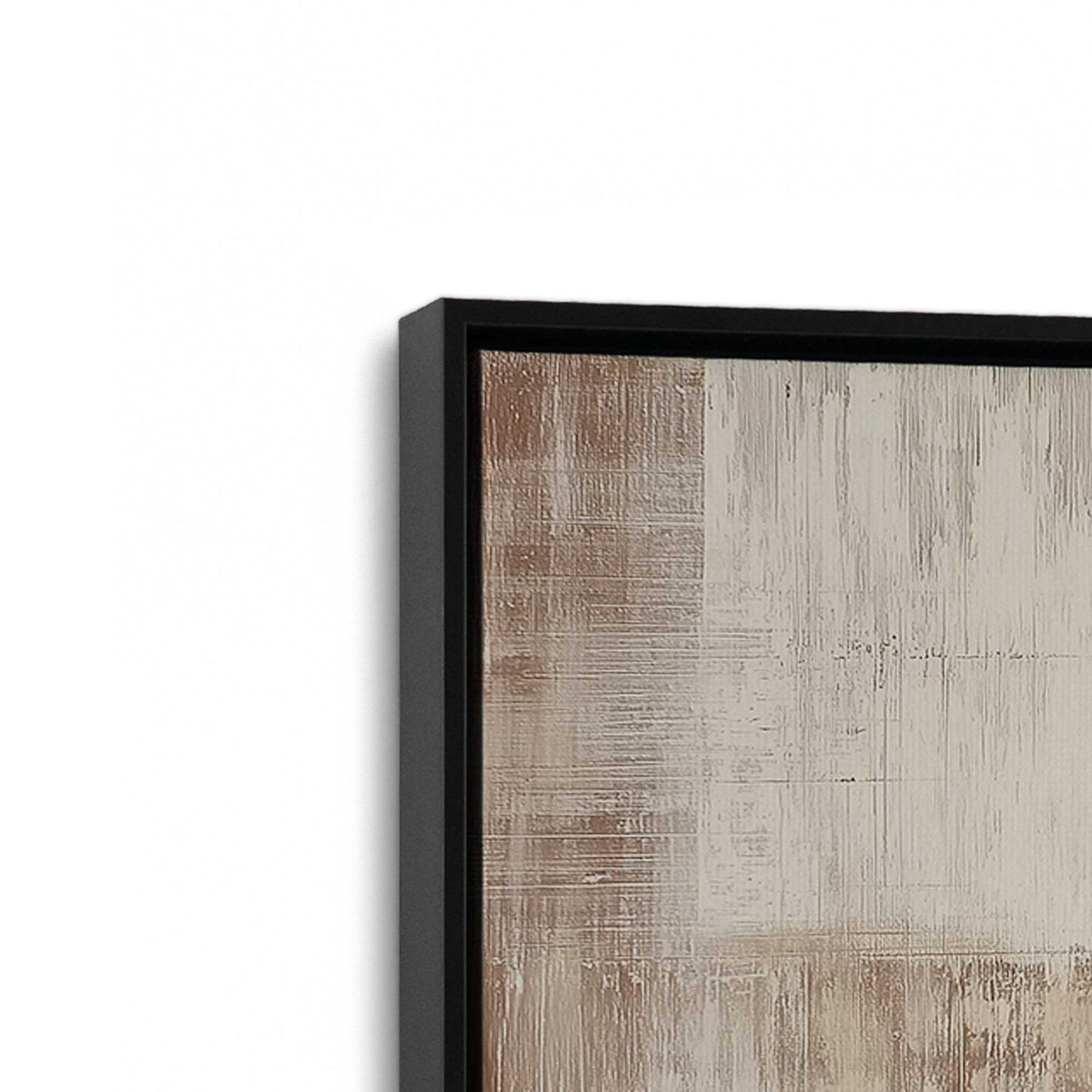 [Color:Satin Black], Picture of art in a Satin Black frame at an angle