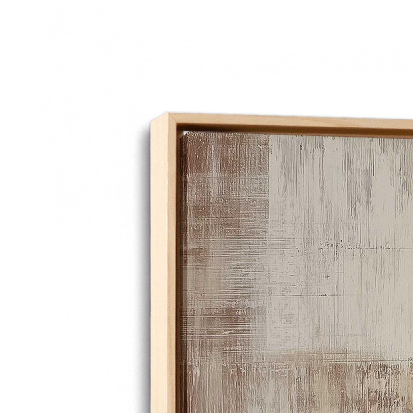 [Color:American Maple], Picture of art in a American Maple frame at an angle
