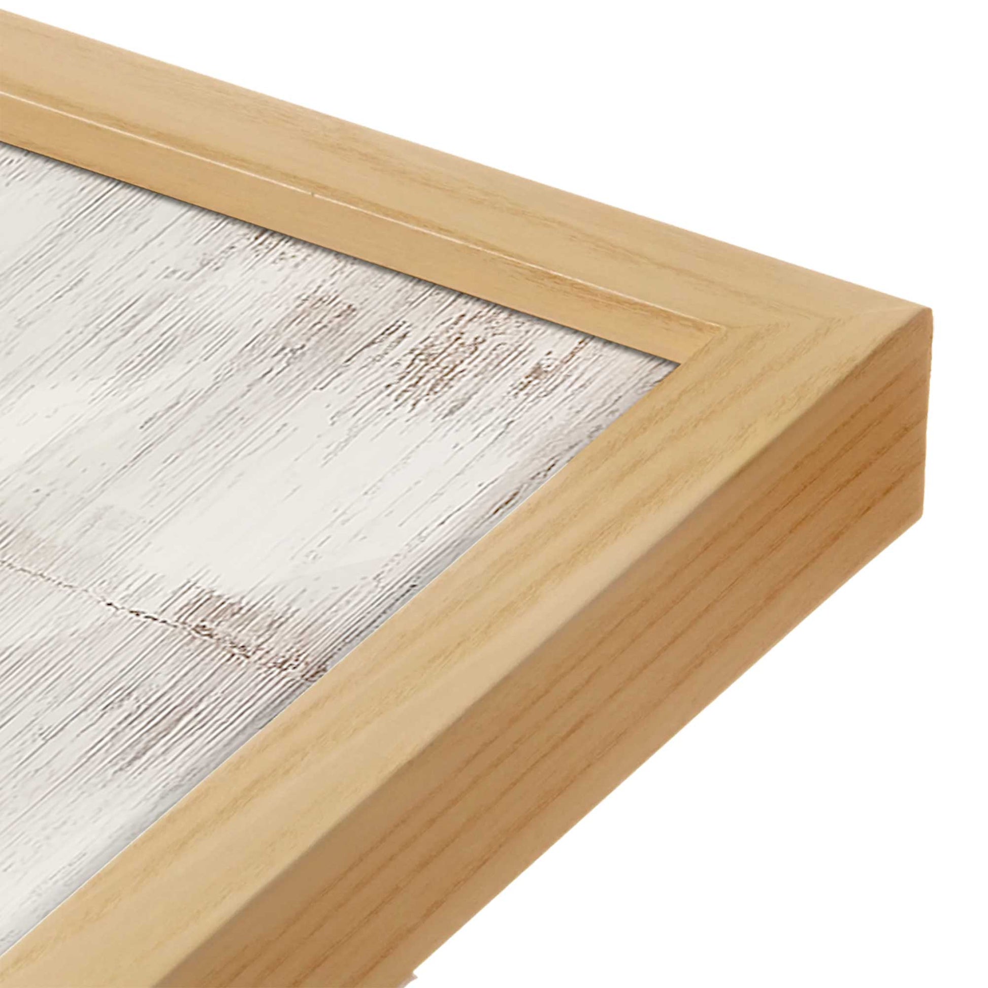 [Color:American Maple], Picture of art in a American Maple frame at an angle