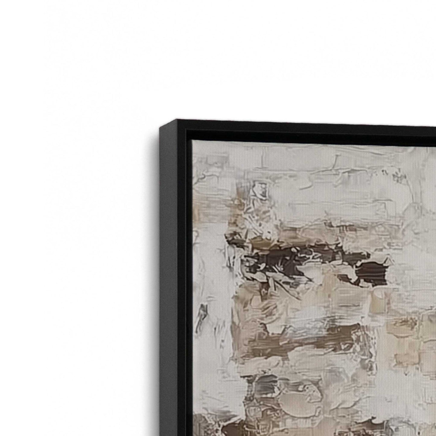 [Color:Satin Black], Picture of art in a Satin Black frame at an angle