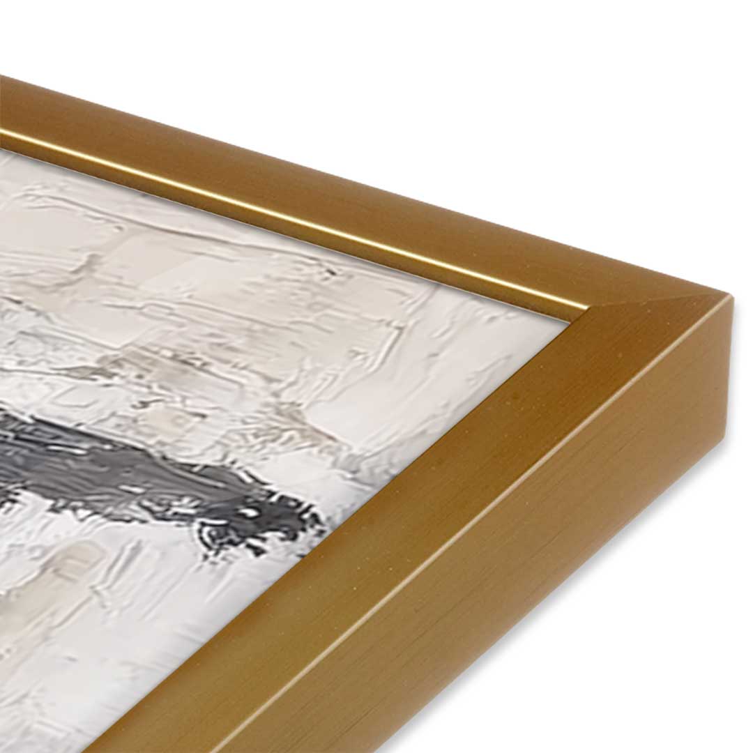 [Color:Polished Gold], Picture of art in a Polished Gold frame at an angle