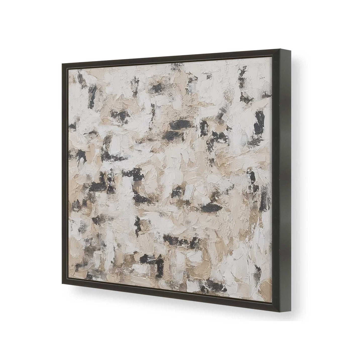 [Color:Satin Black], Picture of art in a Satin Black frame of the corner