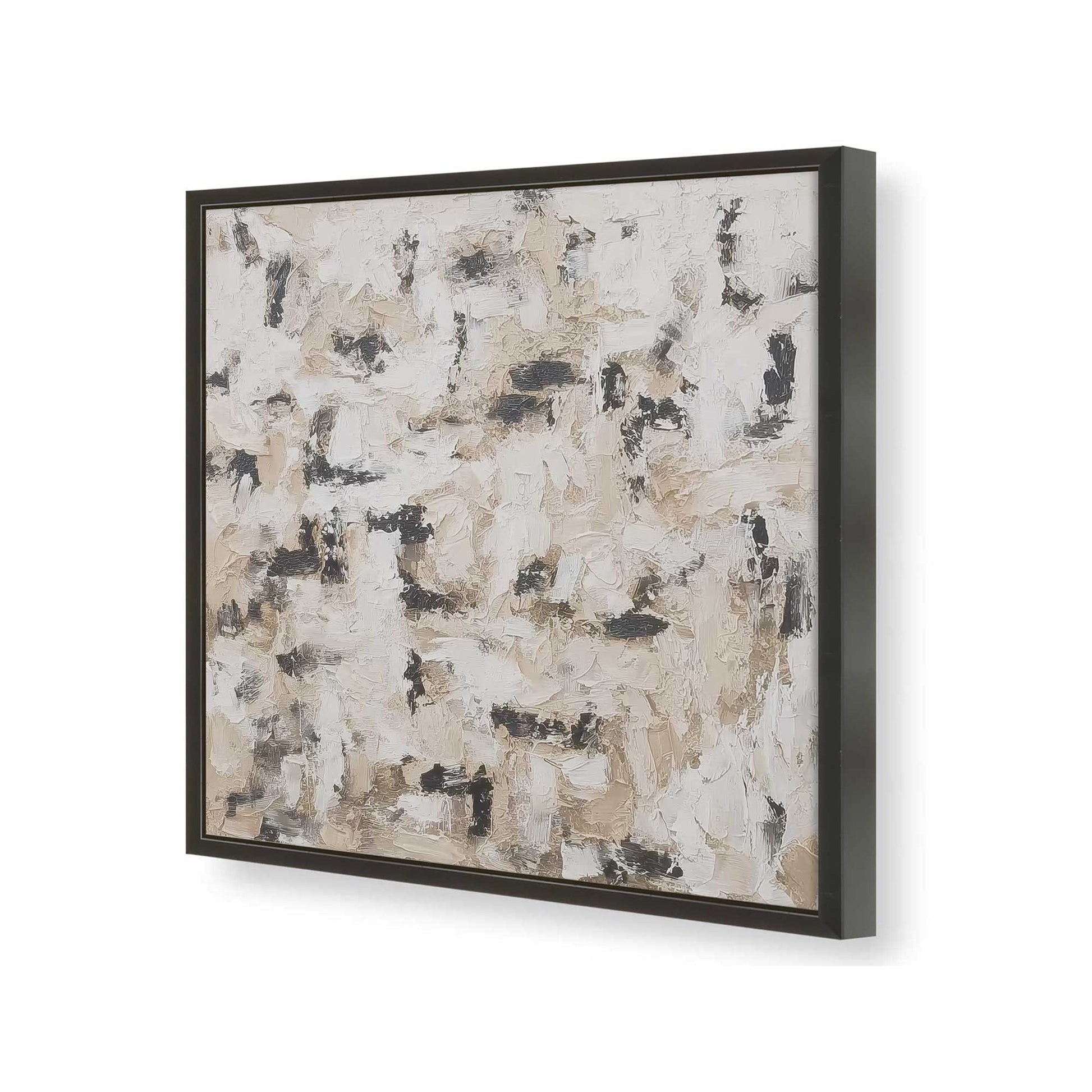 [Color:Satin Black], Picture of art in a Satin Black frame of the corner