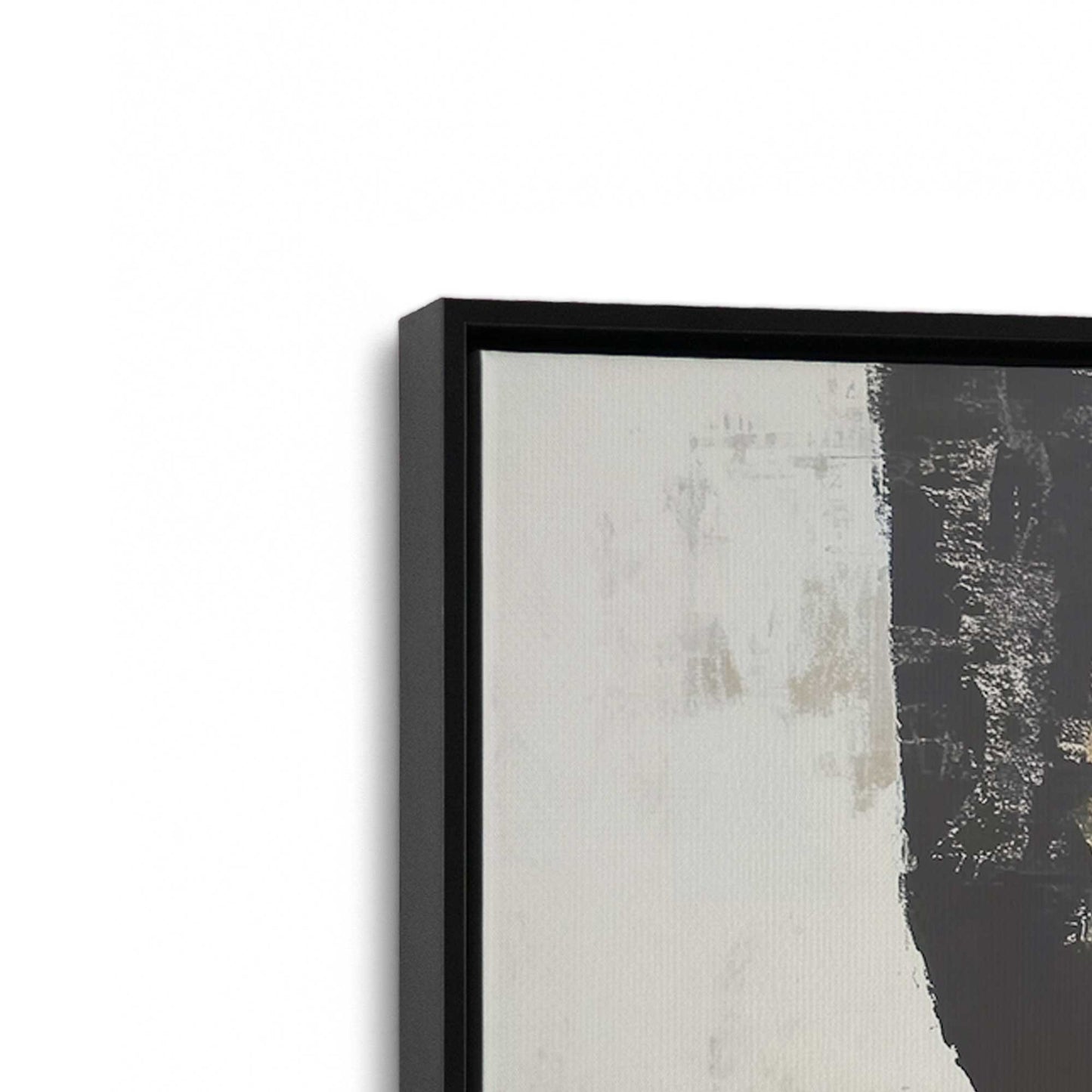 [Color:Satin Black], Picture of art in a Satin Black frame at an angle