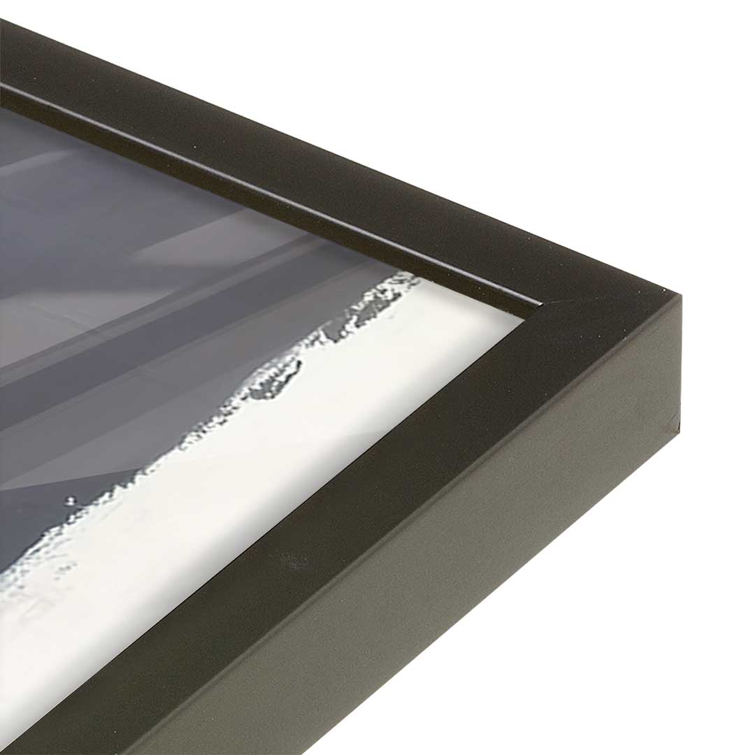 [Color:Satin Black], Picture of art in a Satin Black frame at an angle
