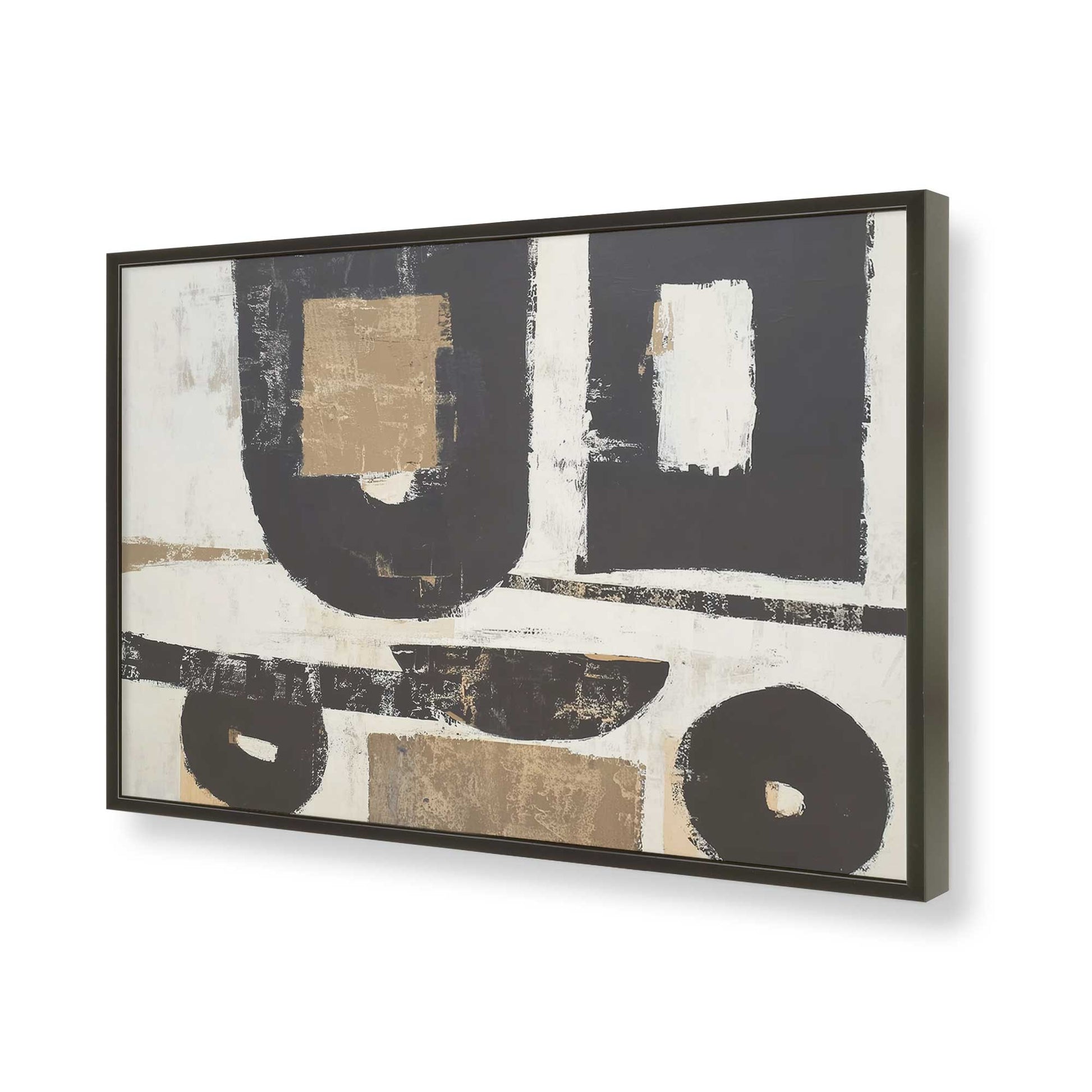 [Color:Satin Black], Picture of art in a Satin Black frame of the corner