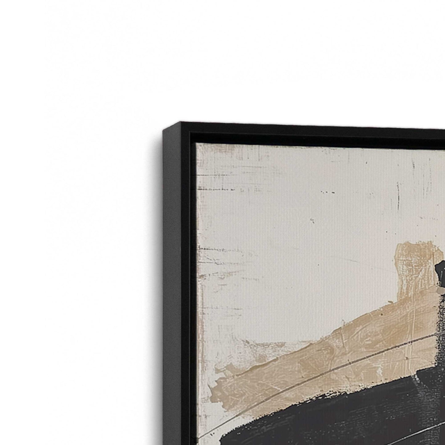 [Color:Satin Black], Picture of art in a Satin Black frame at an angle