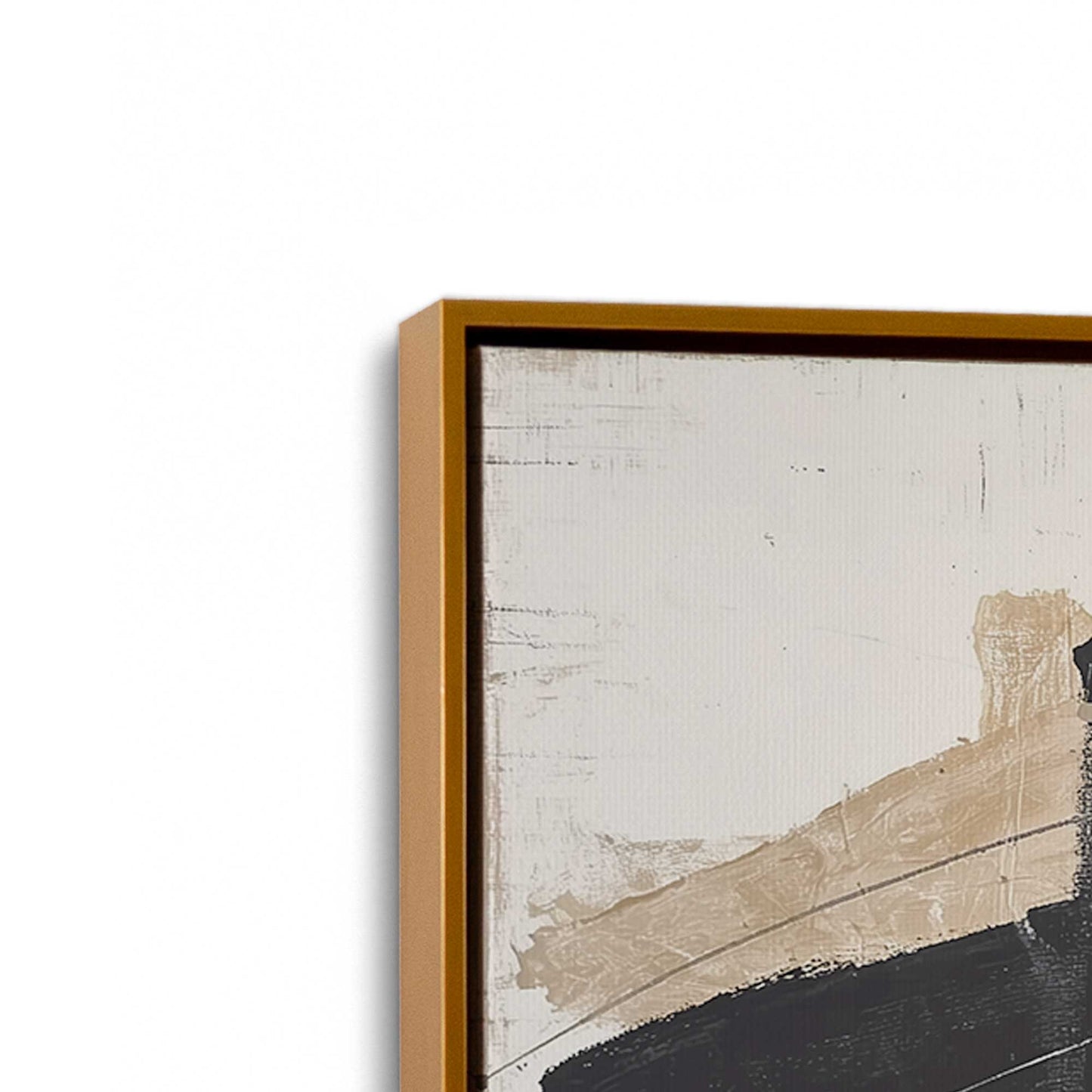 [Color:Polished Gold], Picture of art in a Polished Gold frame at an angle