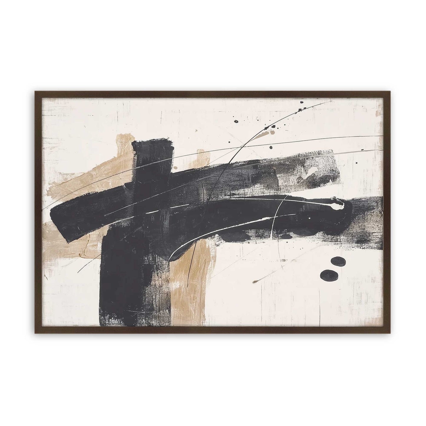 [Color:Brown], Picture of art in a Brown frame