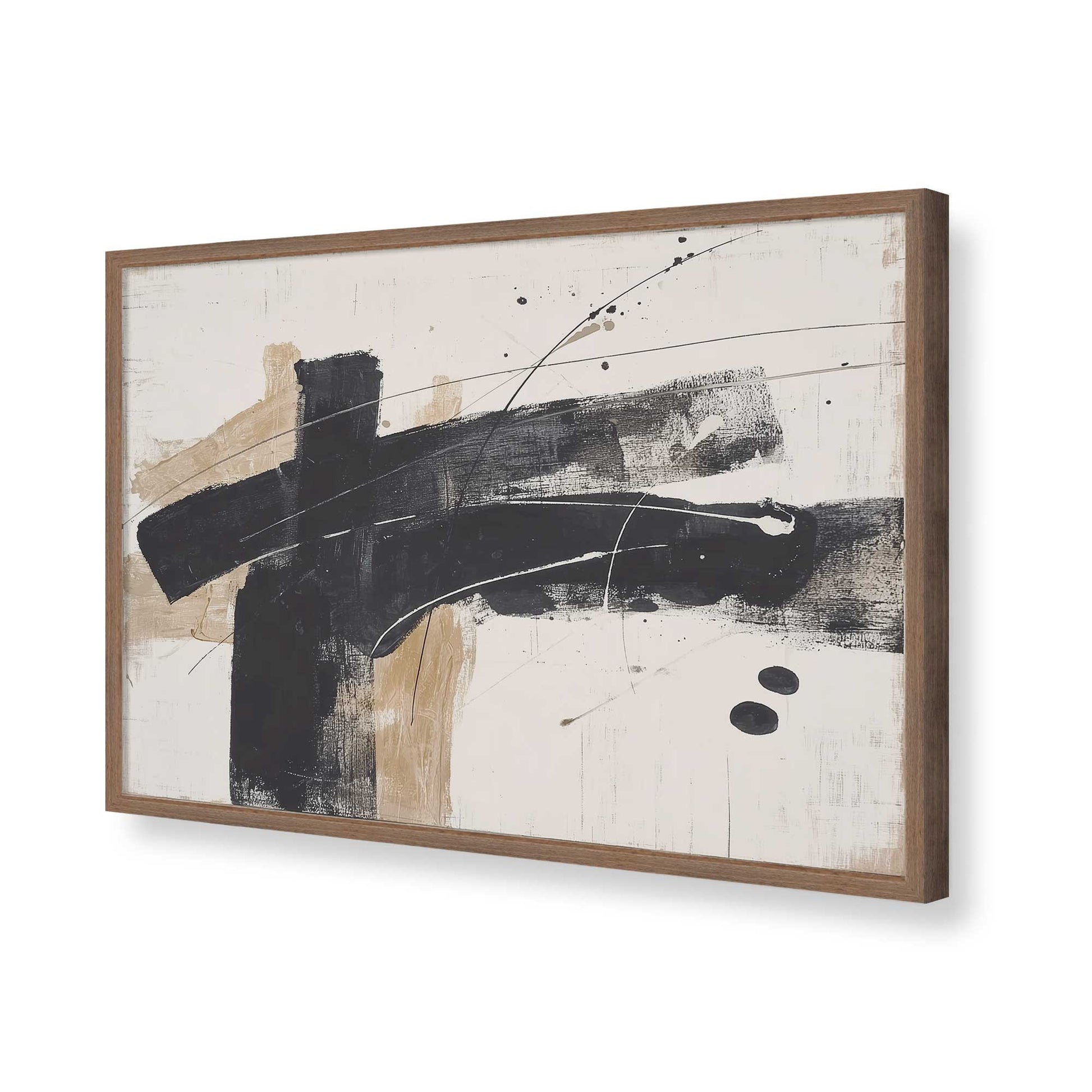 [Color:Walnut], Picture of art in a Walnut frame of the corner
