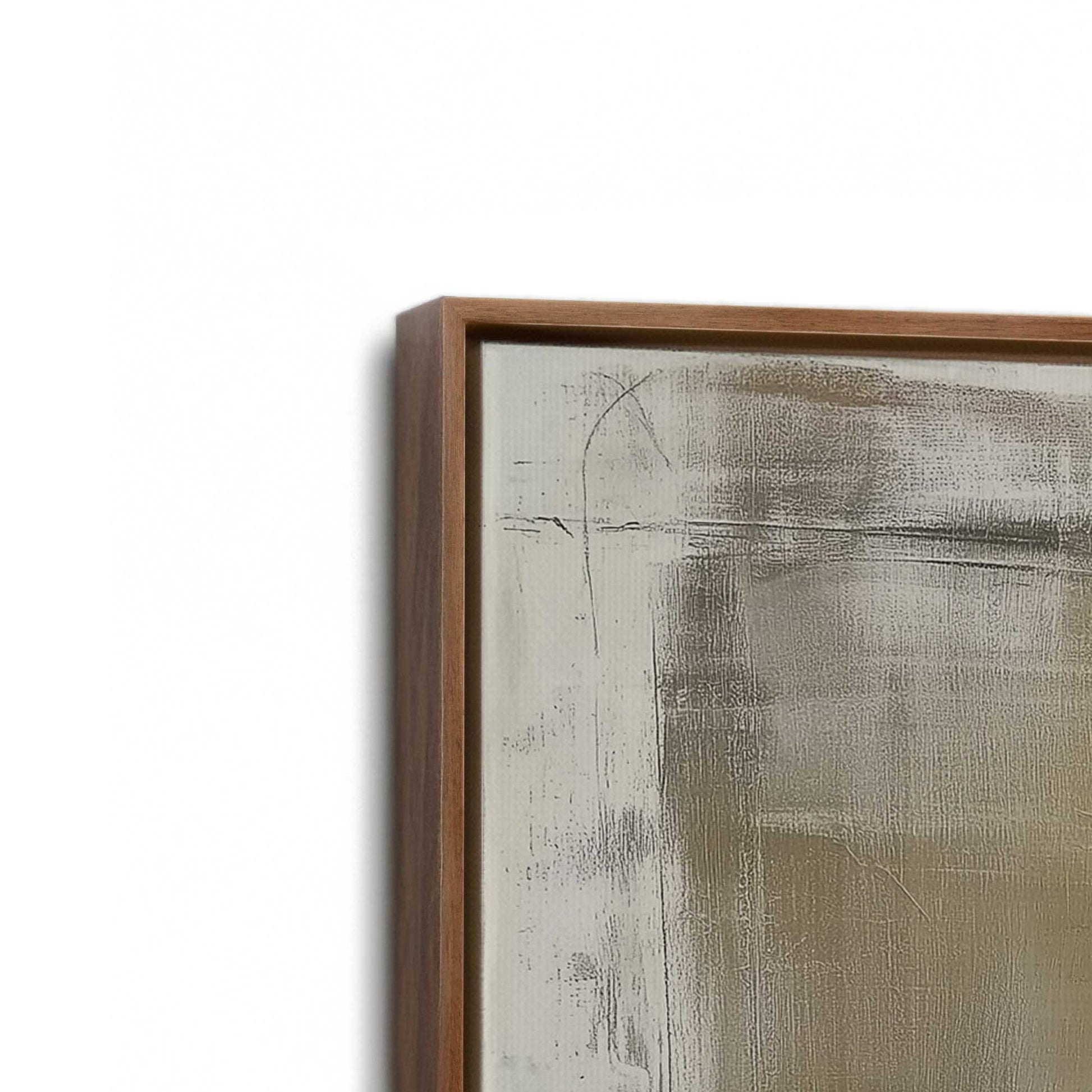 [Color:Walnut], Picture of art in a Walnut frame at an angle