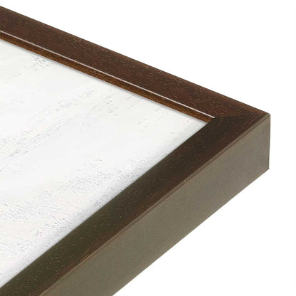 [Color:Espresso], Picture of art in a Espresso frame at an angle