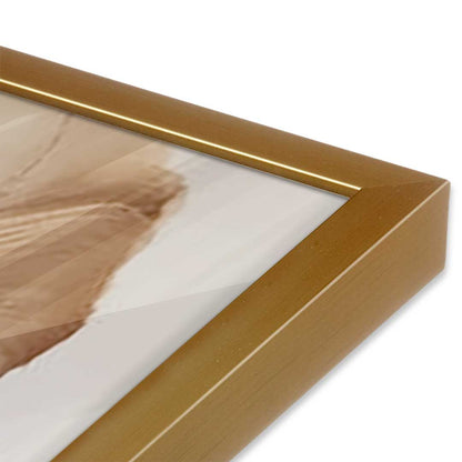[Color:Polished Gold], Picture of art in a Polished Gold frame at an angle