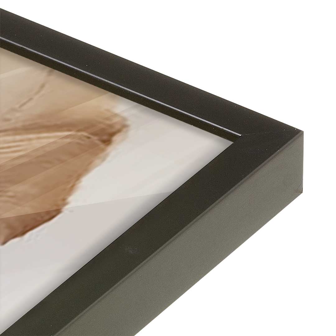 [Color:Satin Black], Picture of art in a Satin Black frame at an angle
