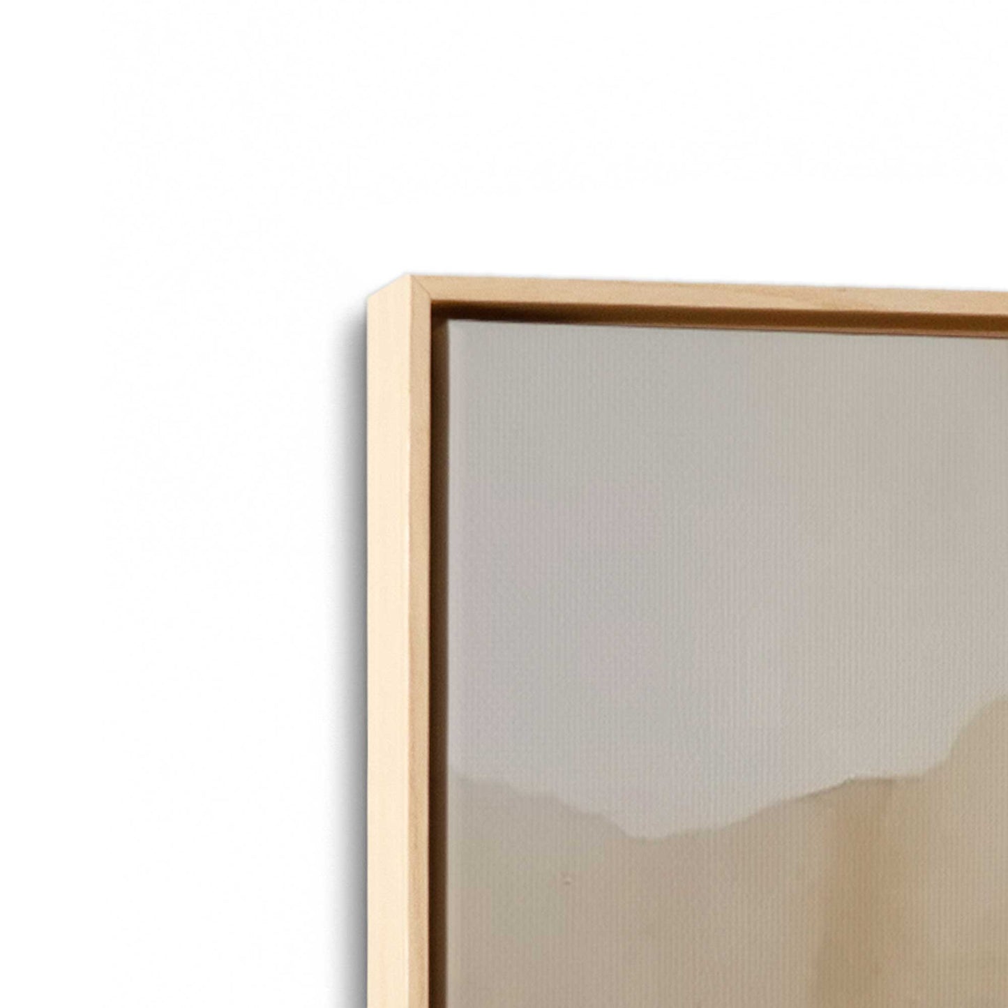 [Color:American Maple], Picture of art in a American Maple frame at an angle