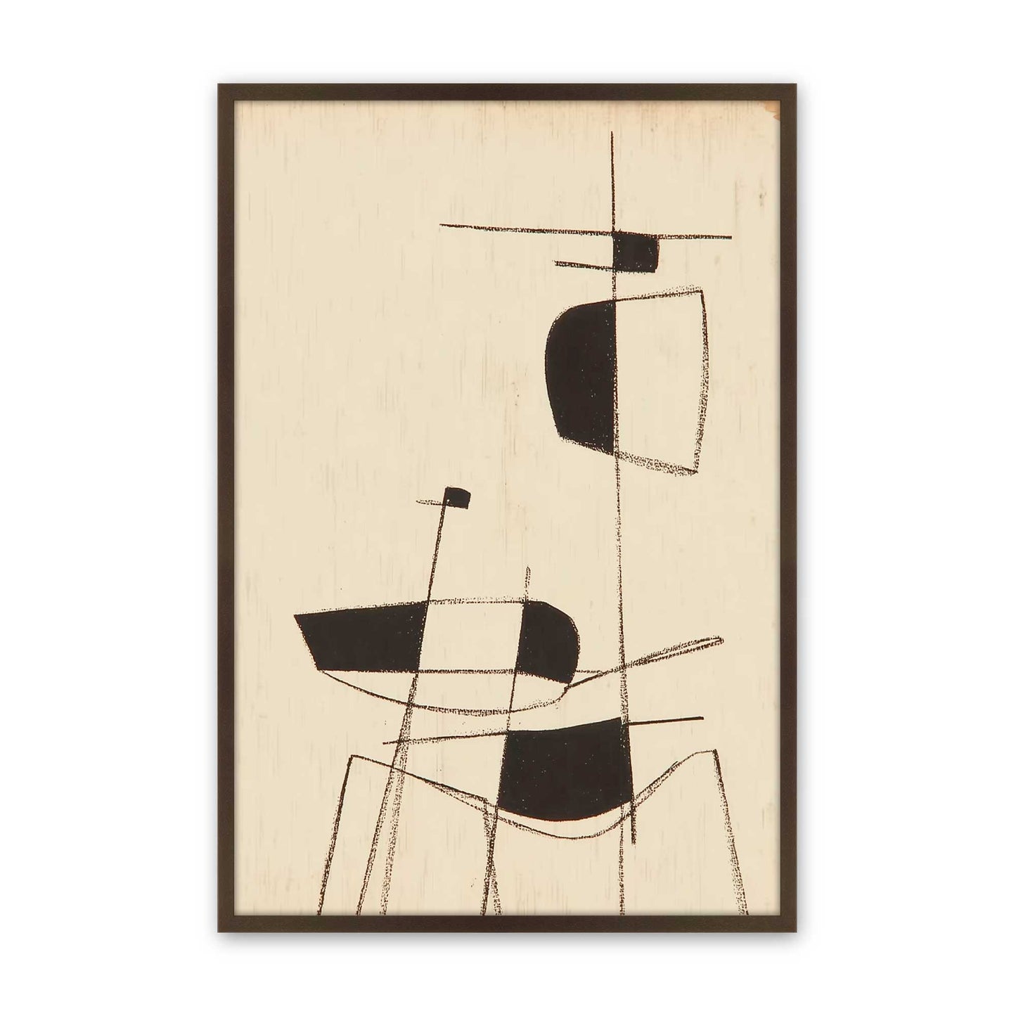 [Color:Brown], Picture of art in a Brown frame