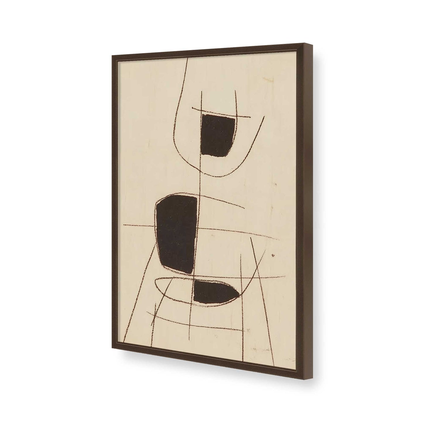 [Color:Brown], Picture of art in a Brown frame of the corner