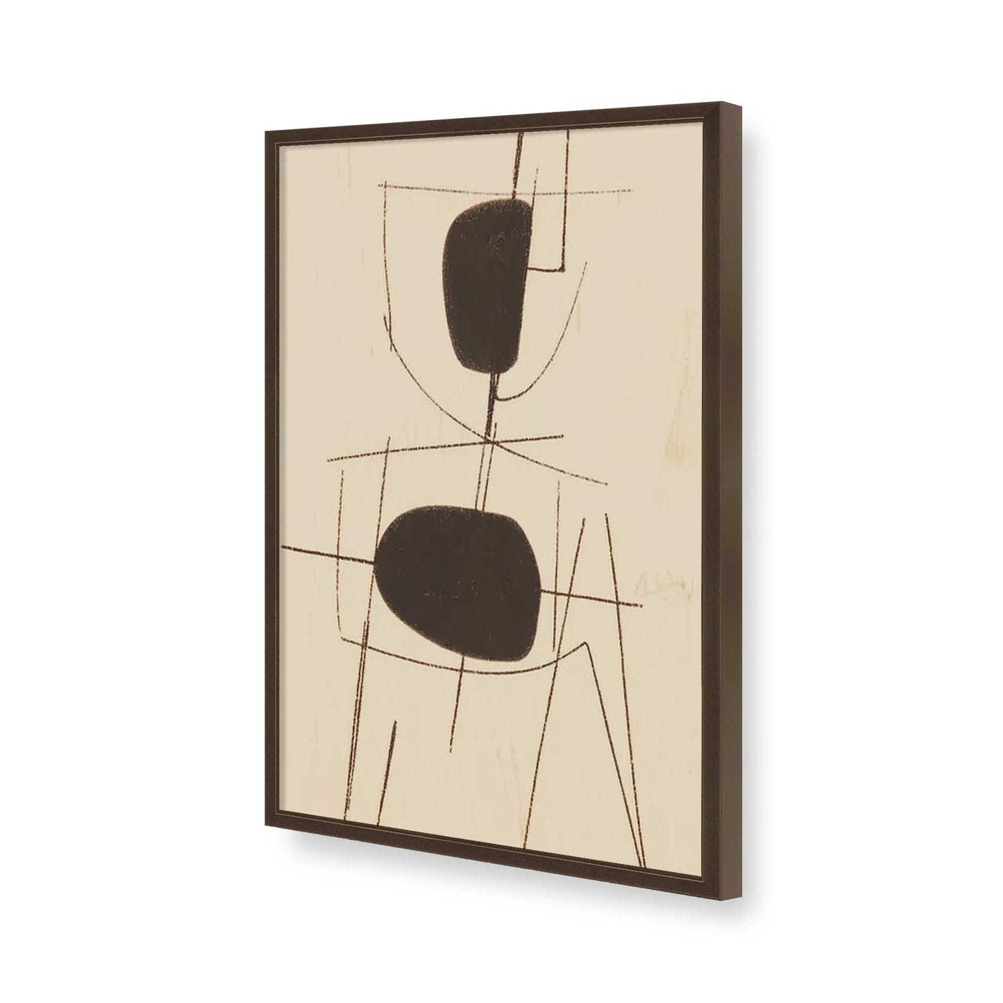 [Color:Brown], Picture of art in a Brown frame of the corner