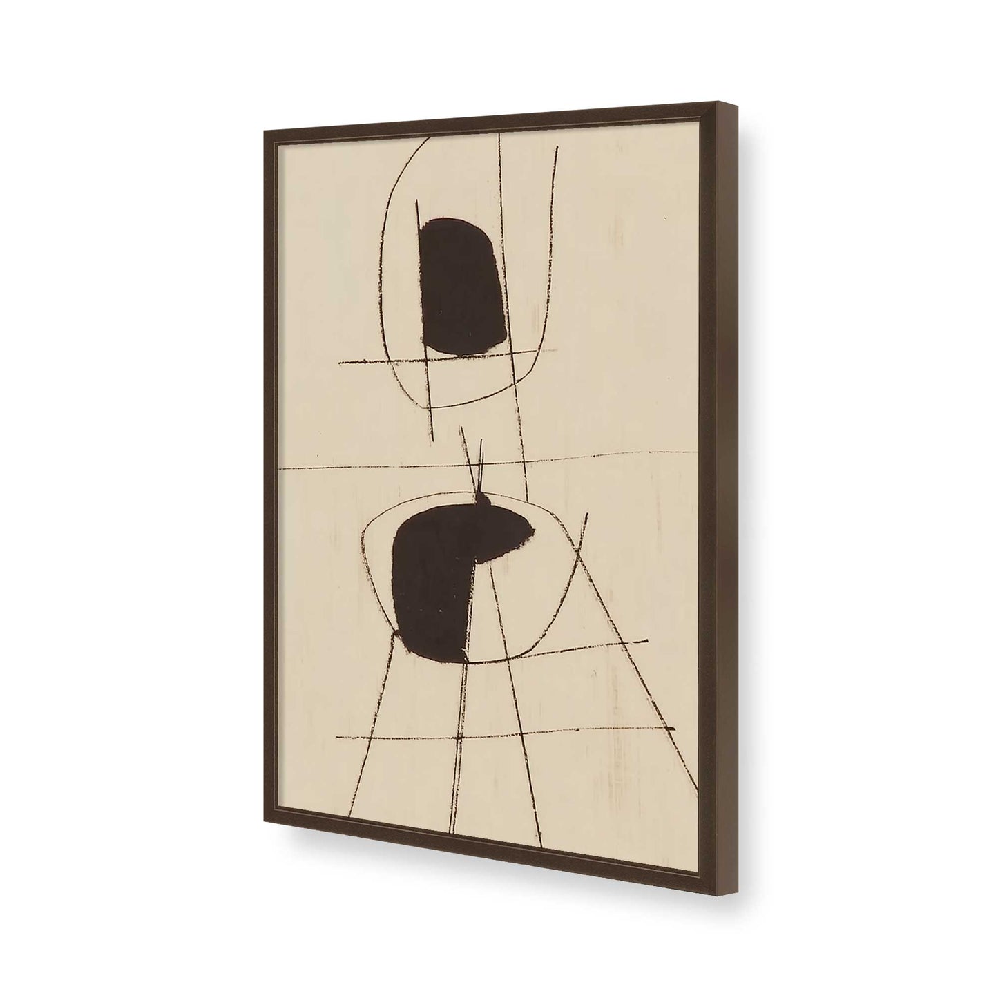 [Color:Brown], Picture of art in a Brown frame of the corner