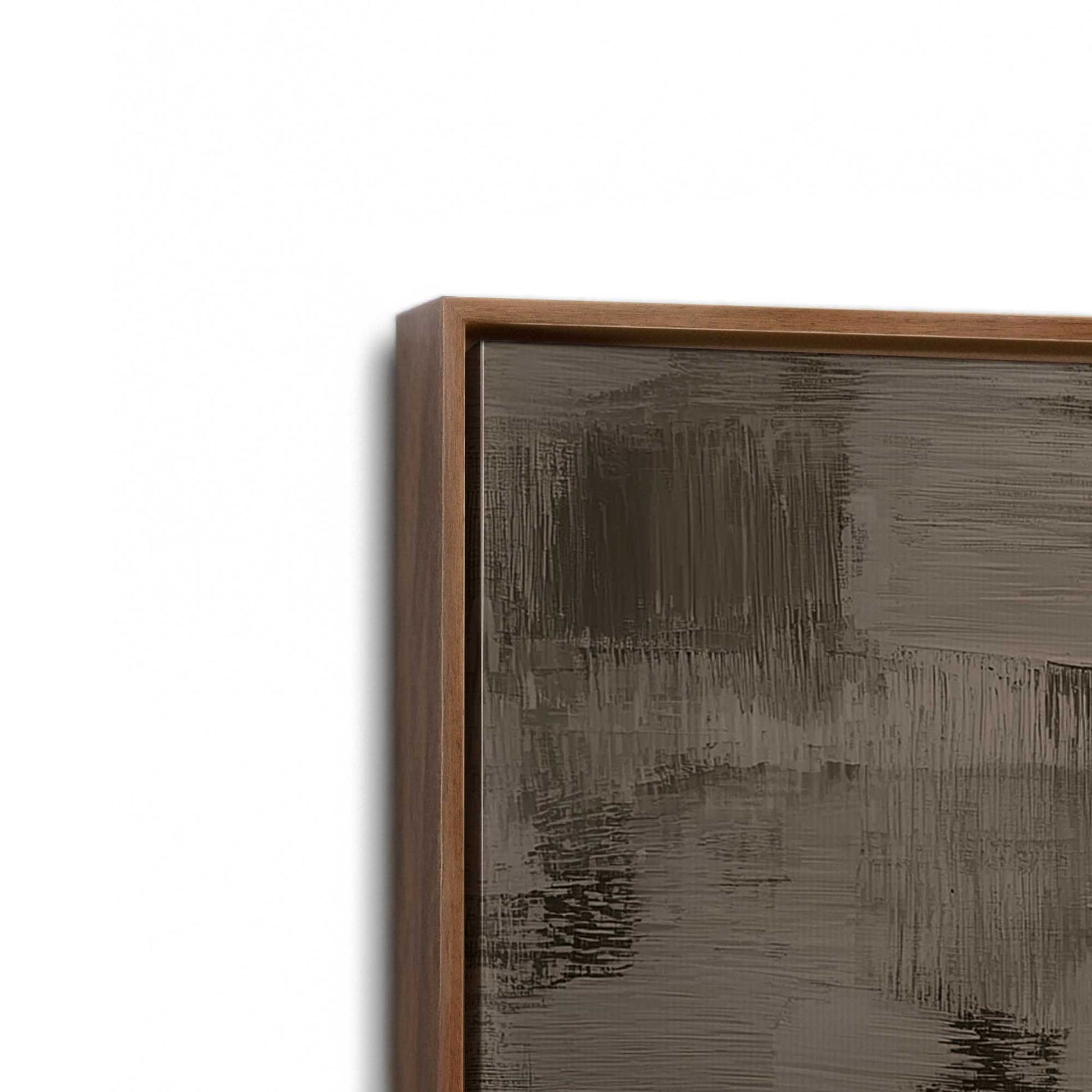 [Color:Walnut], Picture of art in a Walnut frame at an angle