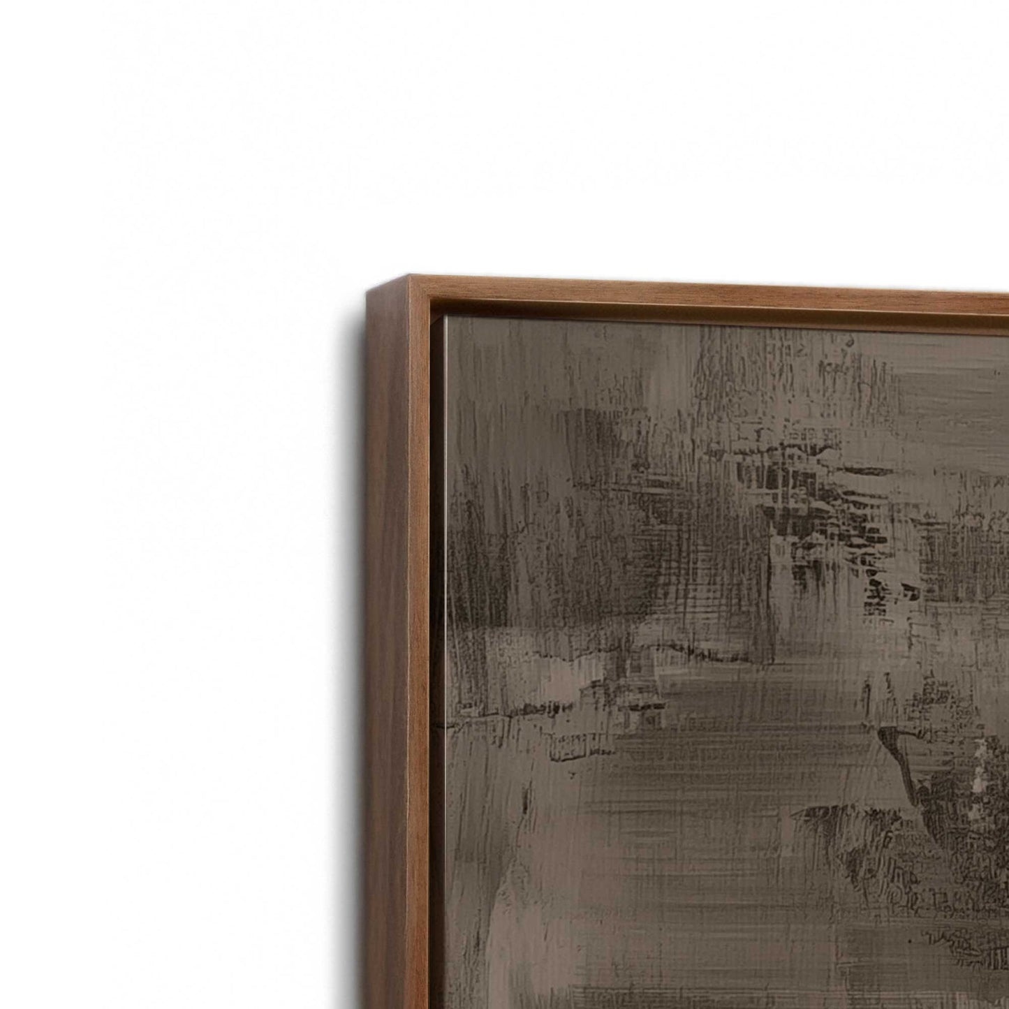 [Color:Walnut], Picture of art in a Walnut frame at an angle