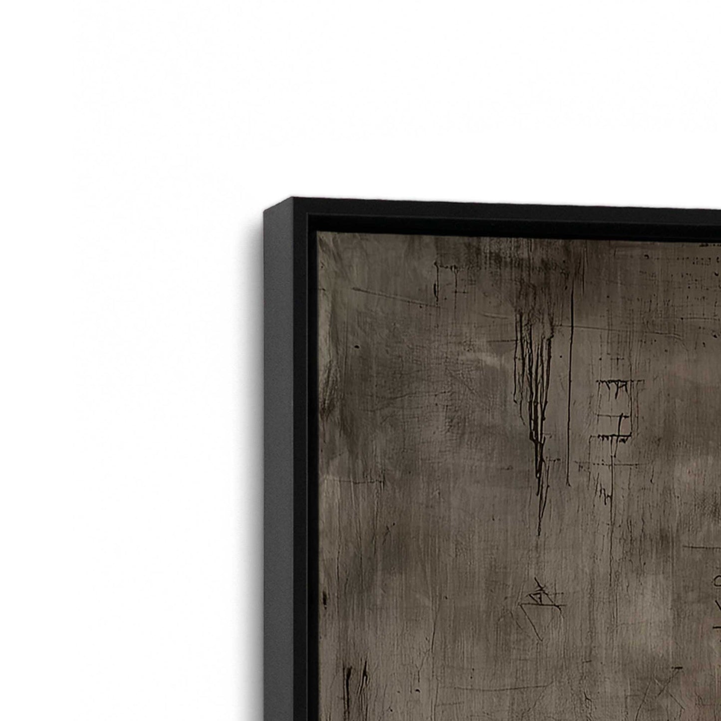 [Color:Satin Black], Picture of art in a Satin Black frame at an angle