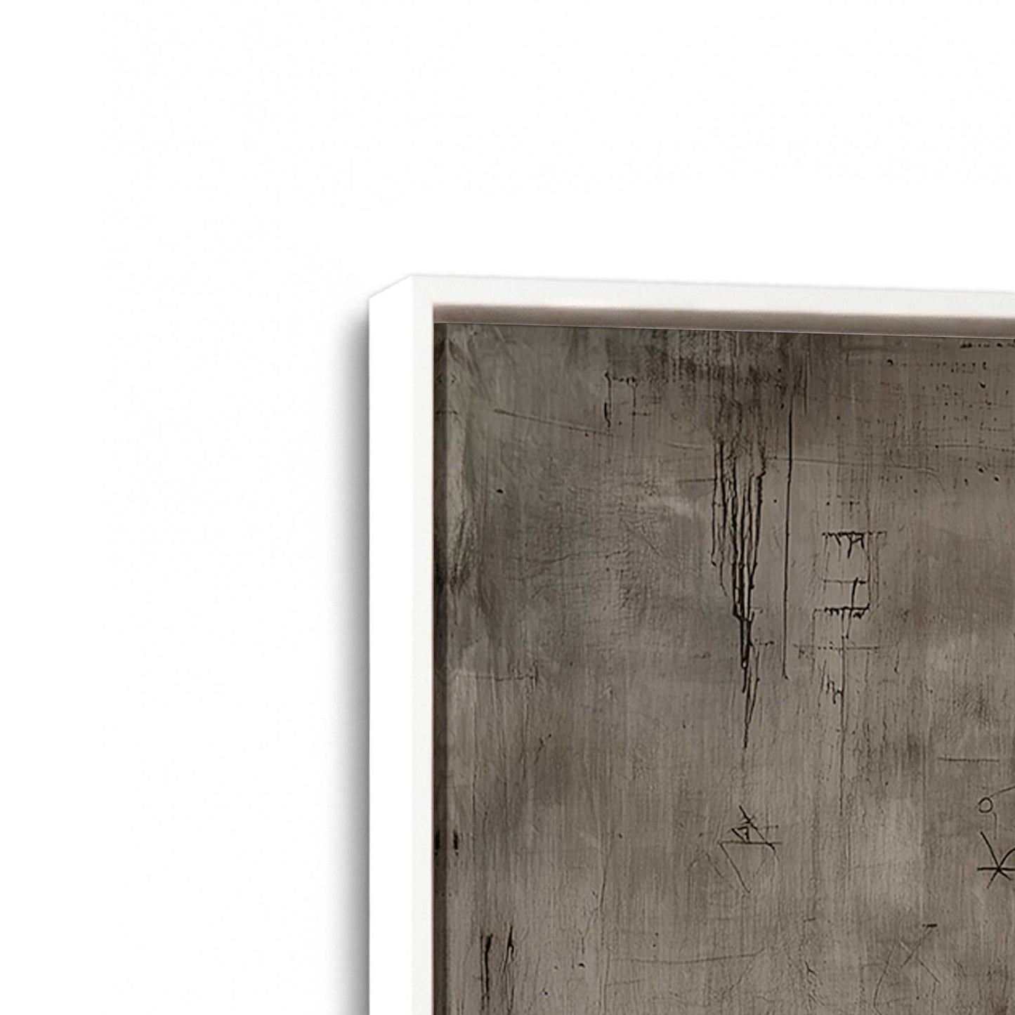 [Color:Opaque White], Picture of art in a White frame at an angle