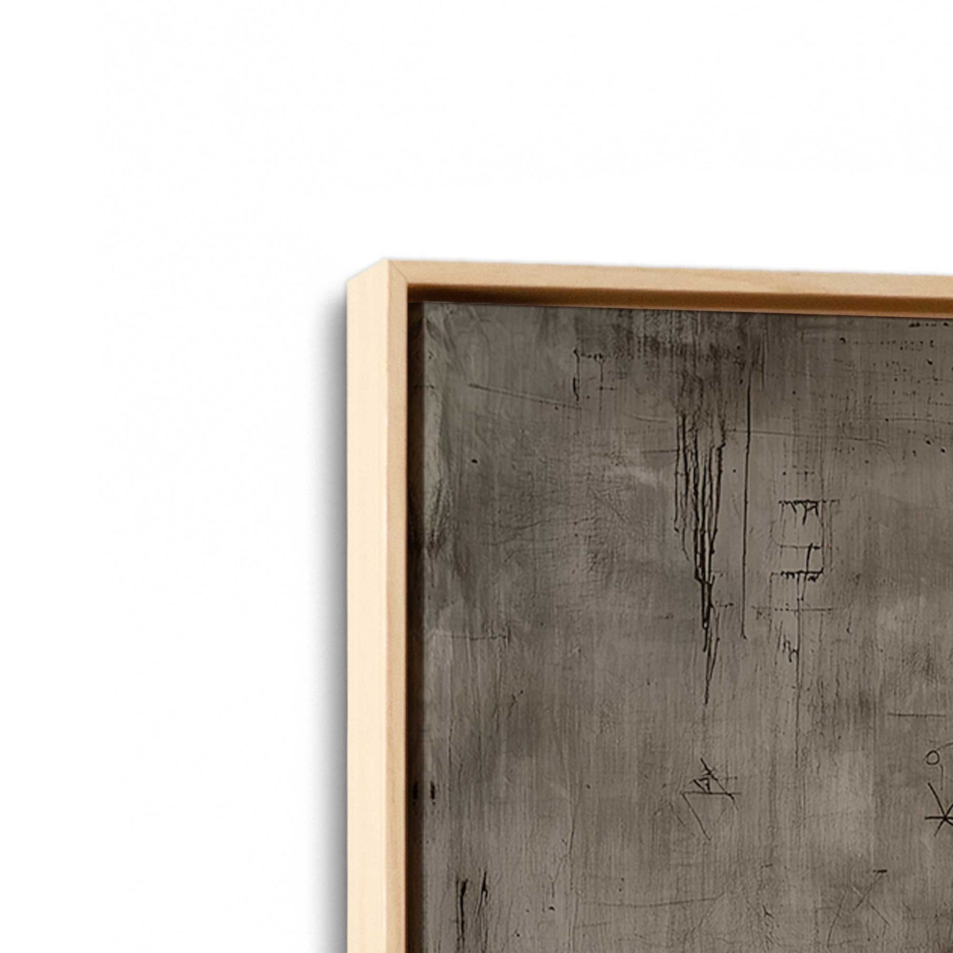 [Color:American Maple], Picture of art in a American Maple frame at an angle