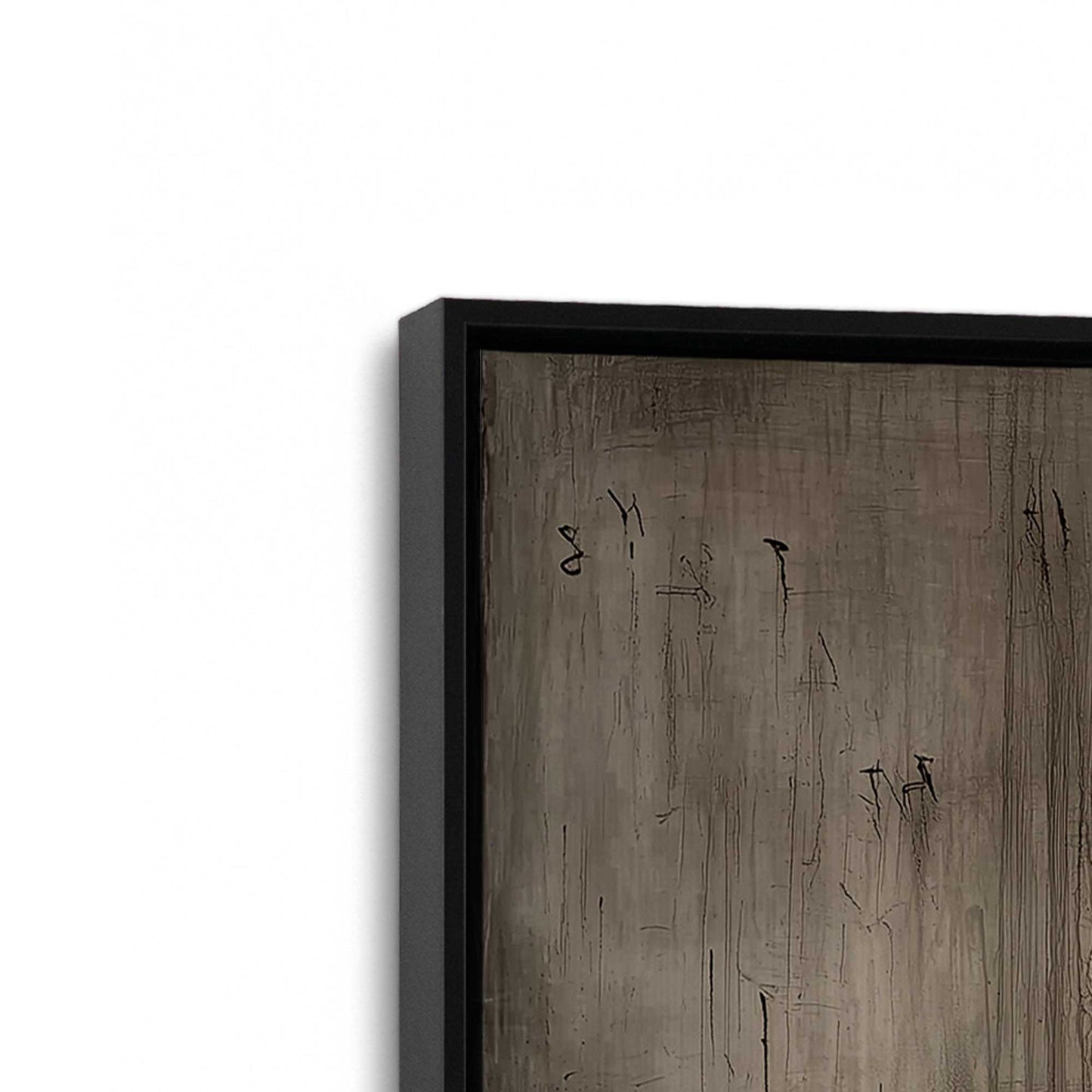 [Color:Satin Black], Picture of art in a Satin Black frame at an angle