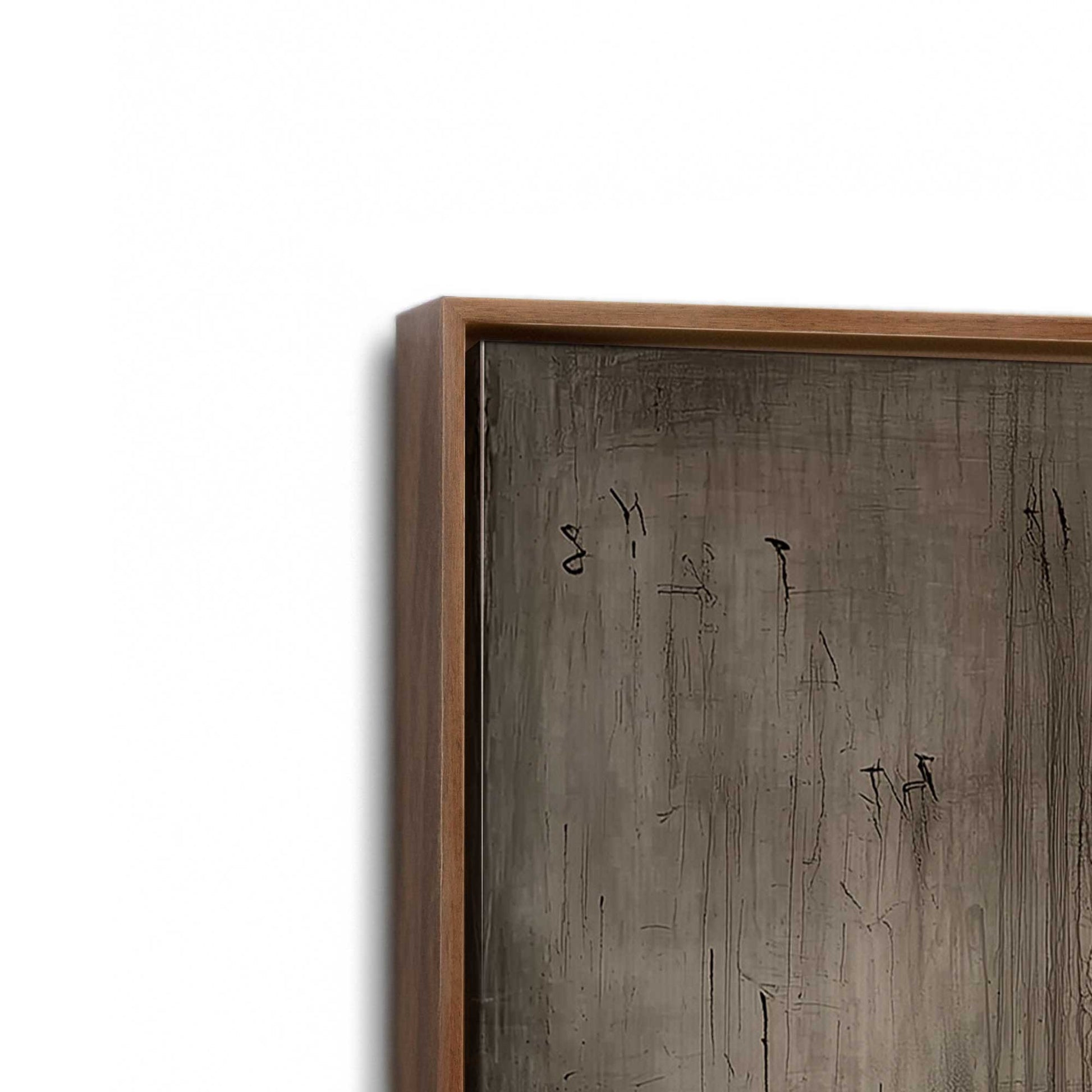 [Color:Walnut], Picture of art in a Walnut frame at an angle