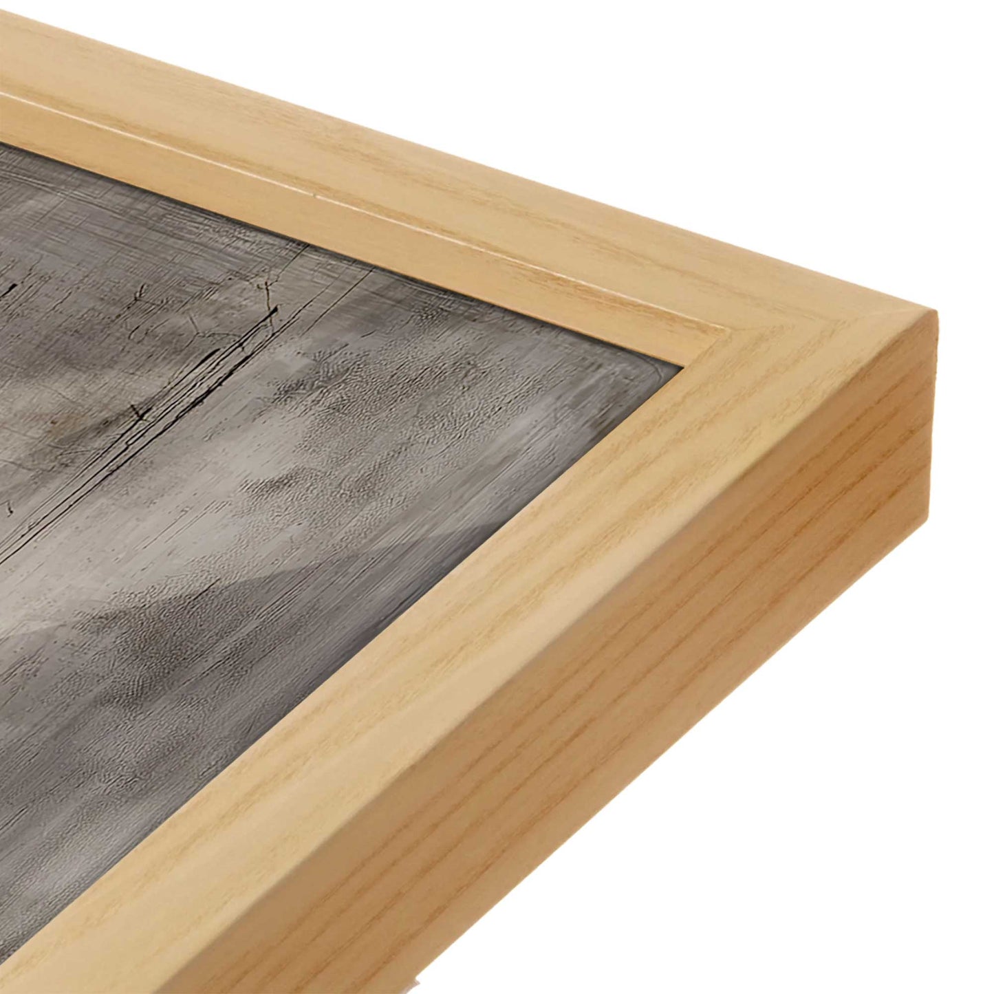 [Color:American Maple], Picture of art in a American Maple frame at an angle