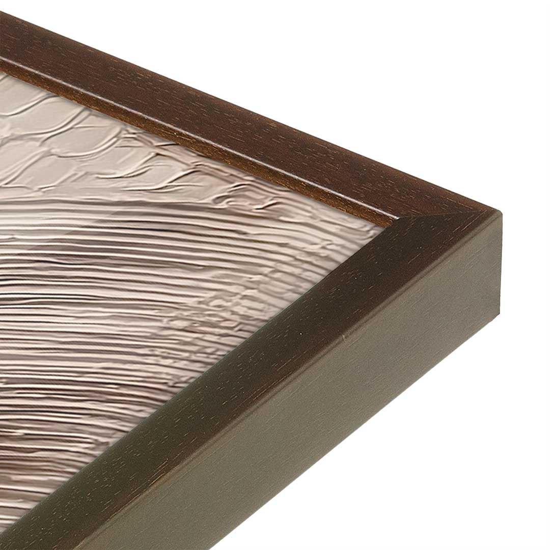 [Color:Brown], Picture of art in a Brown frame at an angle