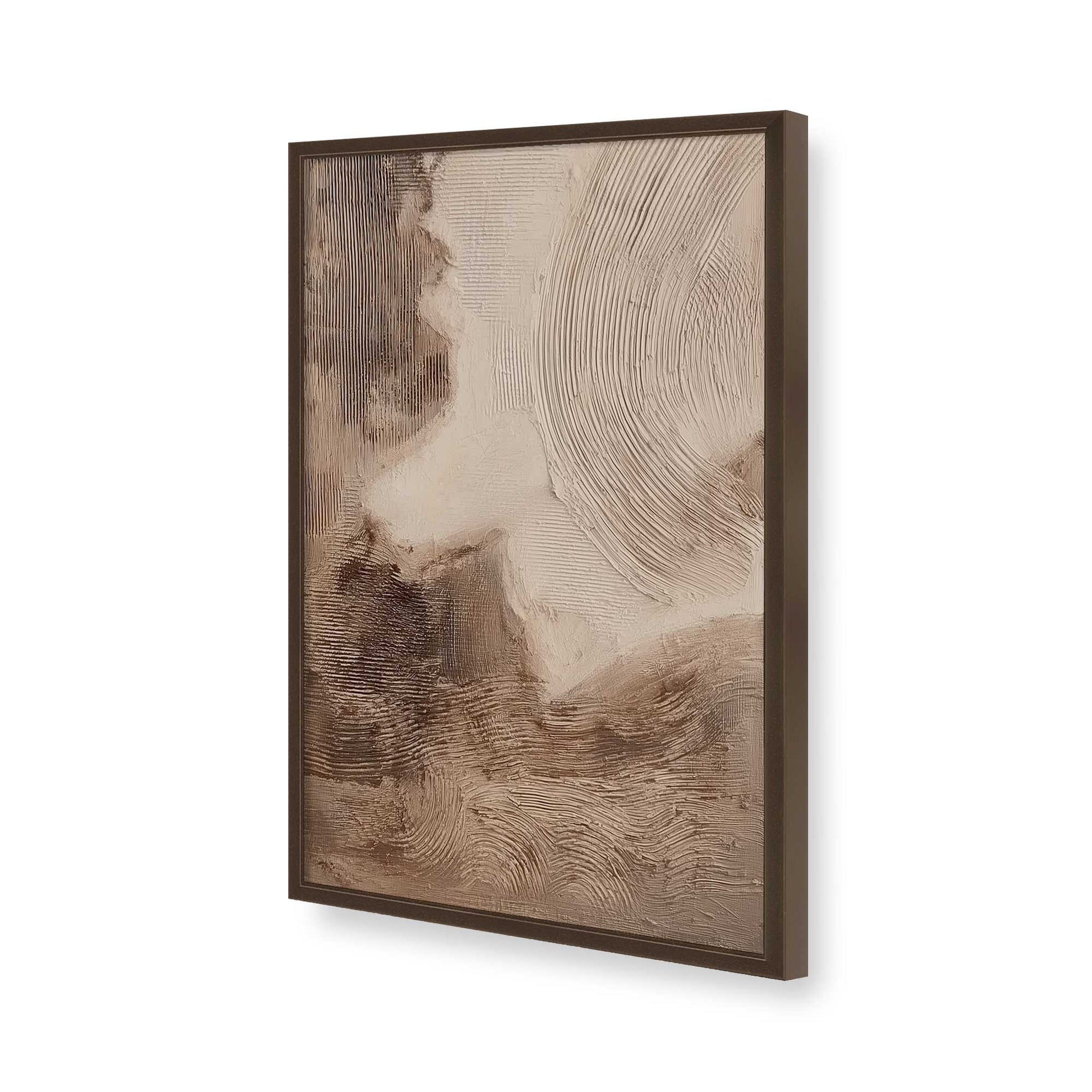 [Color:Brown], Picture of art in a Brown frame of the corner