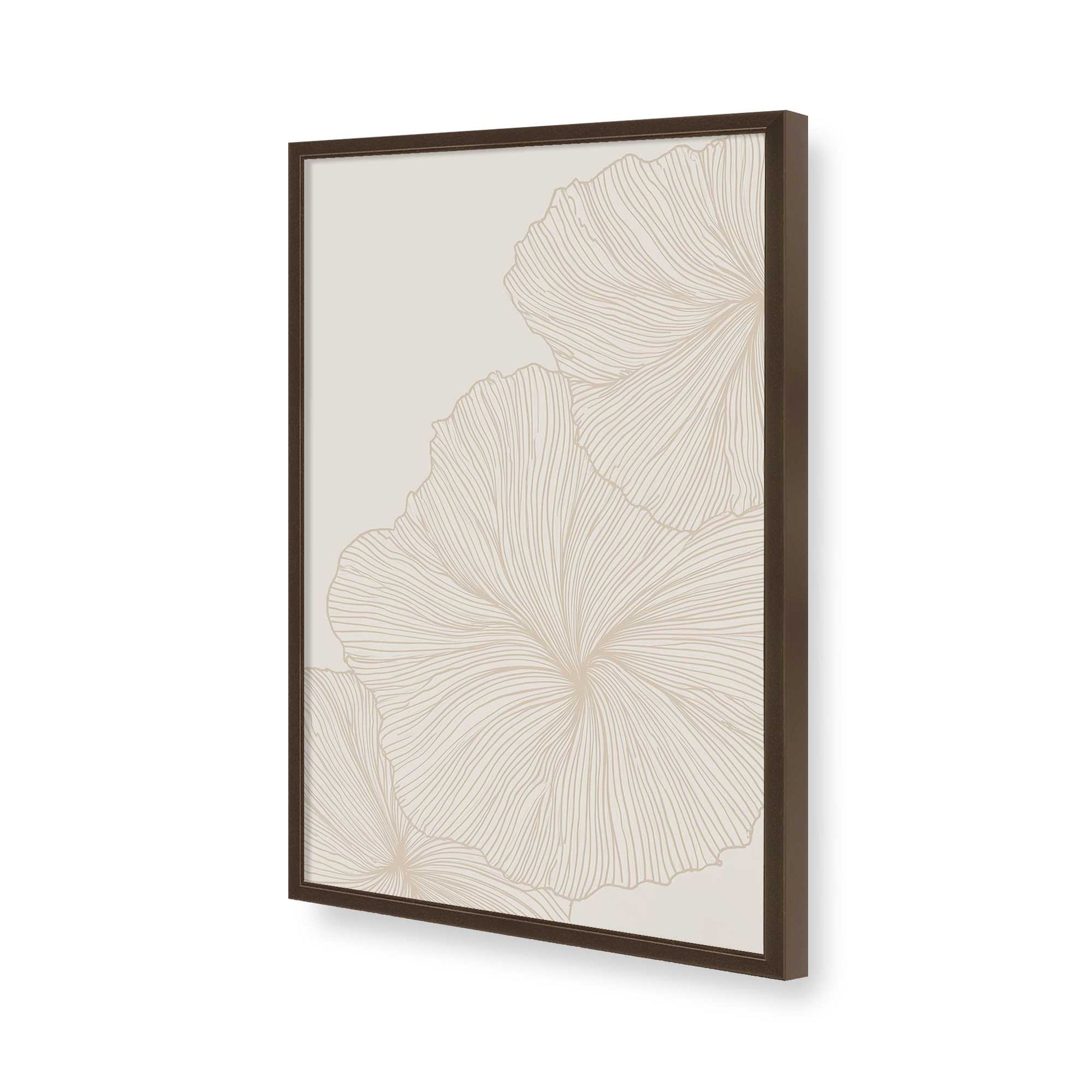 [Color:Brown], Picture of art in a Brown frame of the corner