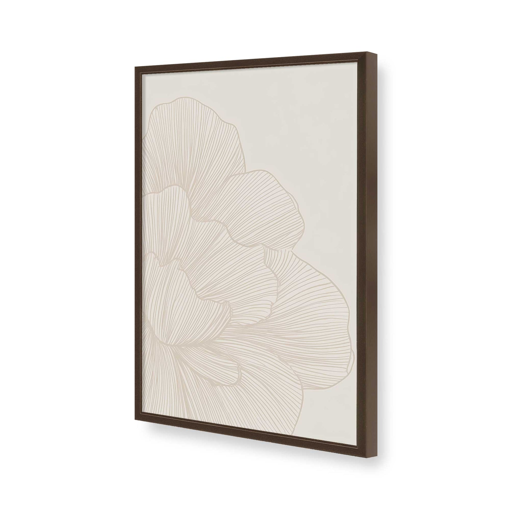 [Color:Brown], Picture of art in a Brown frame of the corner