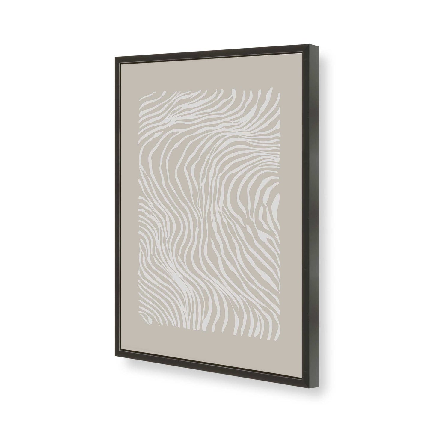 [Color:Satin Black], Picture of art in a Satin Black frame of the corner