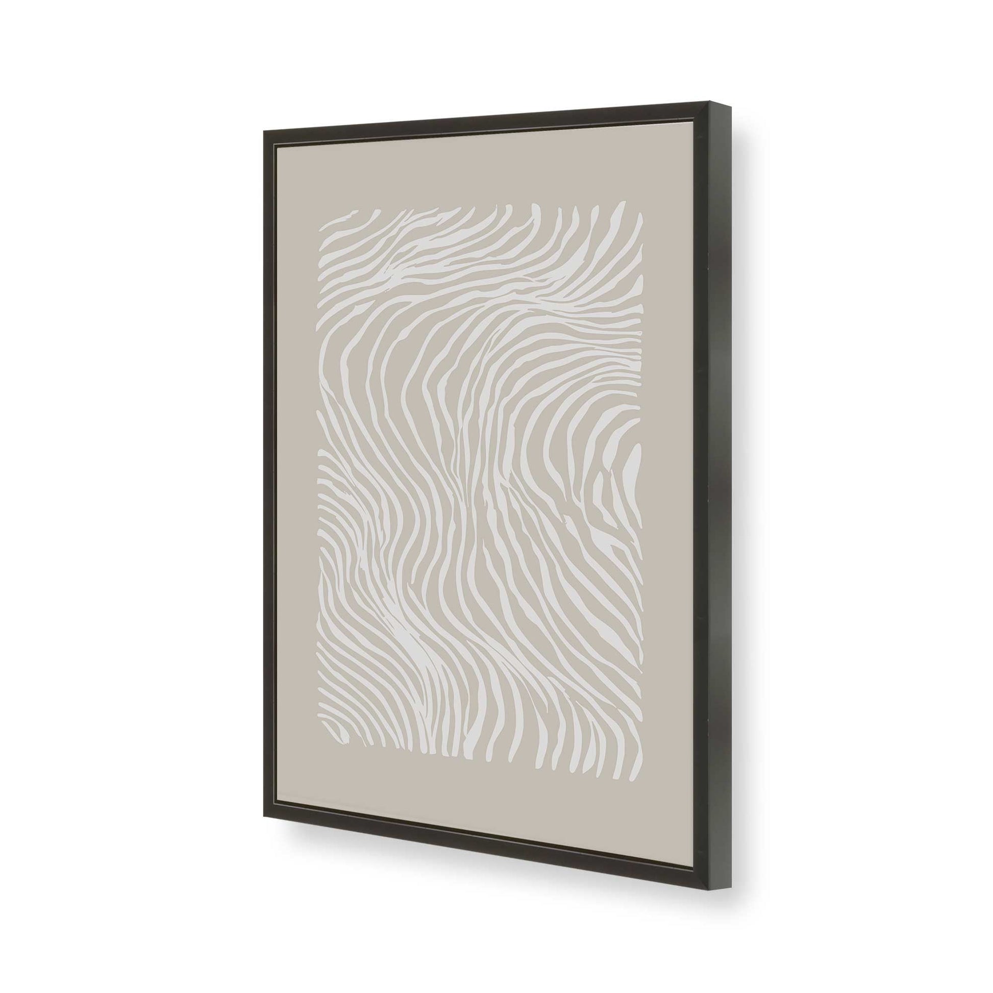 [Color:Satin Black], Picture of art in a Satin Black frame of the corner