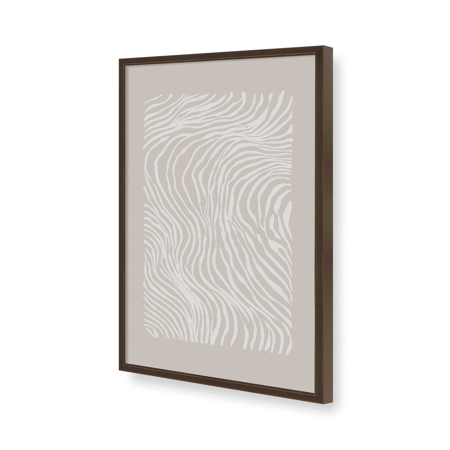 [Color:Brown], Picture of art in a Brown frame of the corner