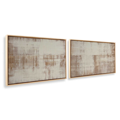 [Color:American Maple], Picture of art in a American Maple frame at an angle