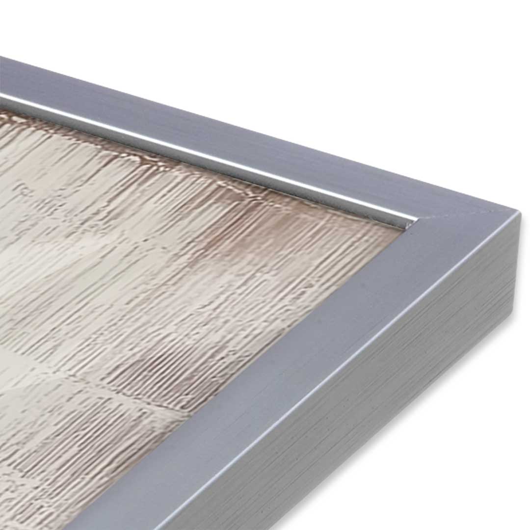 [Color:Polished Chrome], Picture of art in a Polished Chrome frame of the corner