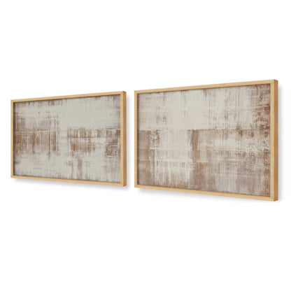 [Color:American Maple], Picture of art in a American Maple frame at an angle
