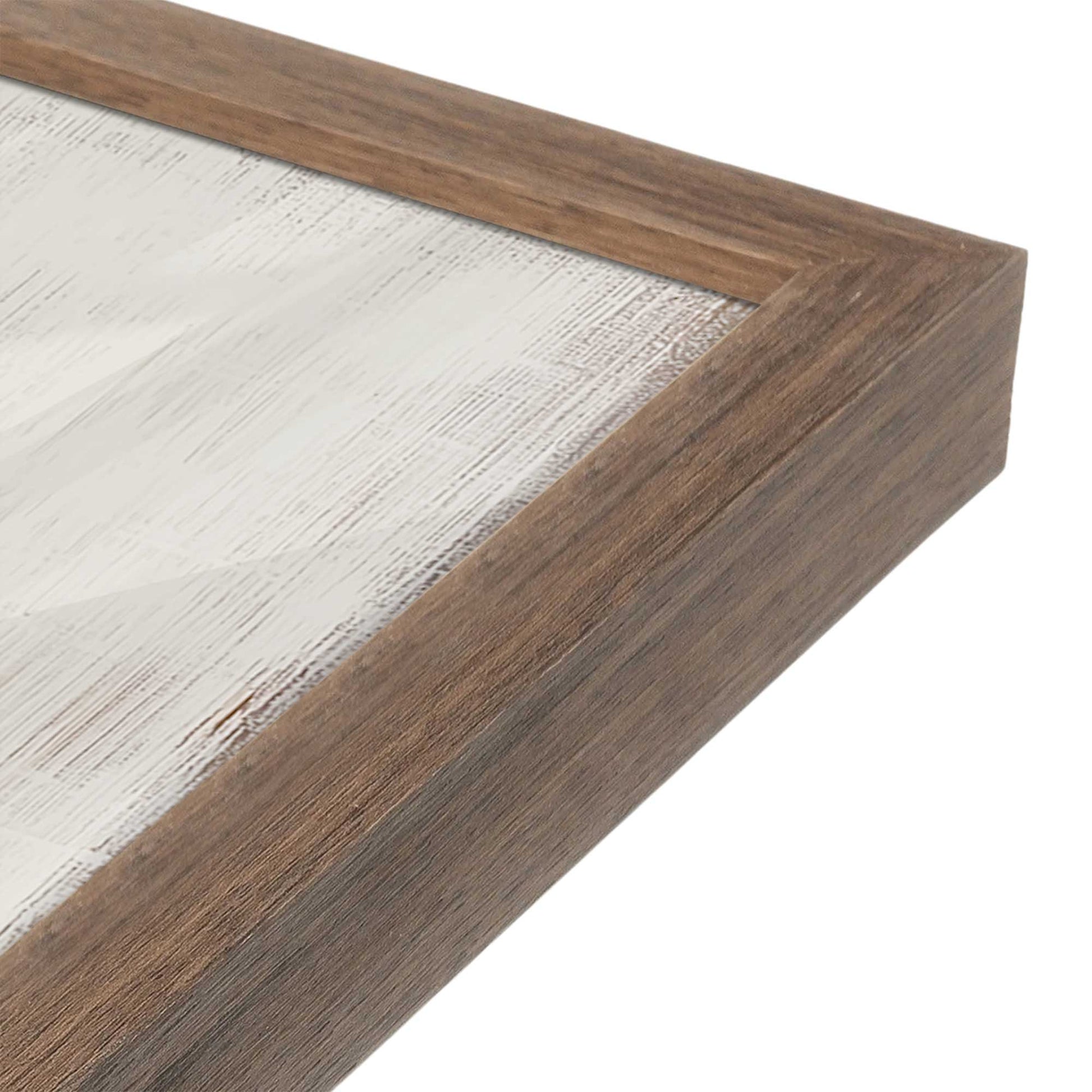 [Color:Walnut], Picture of art in a Walnut frame of the corner