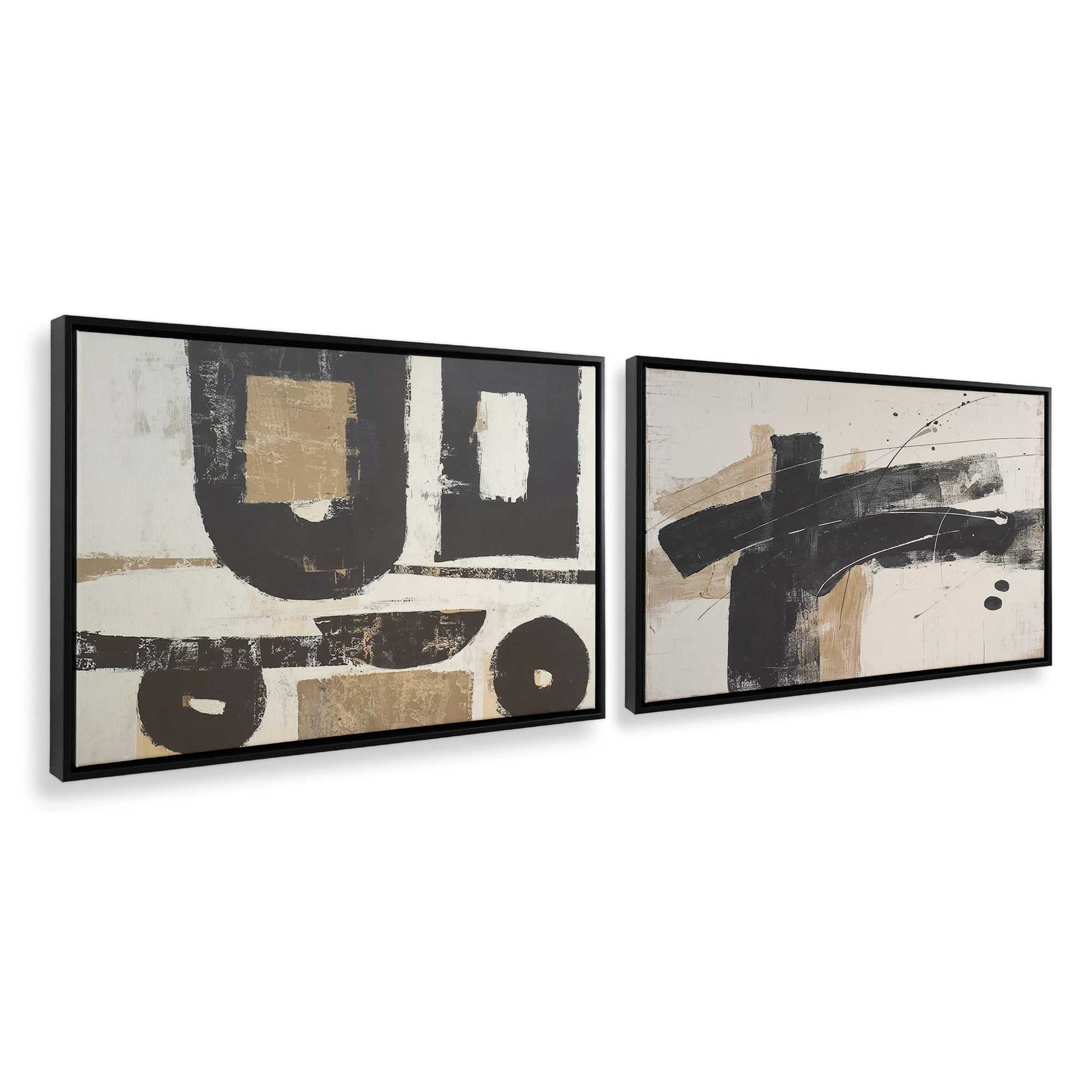 [Color:Satin Black], Picture of art in a Satin Black frame at an angle