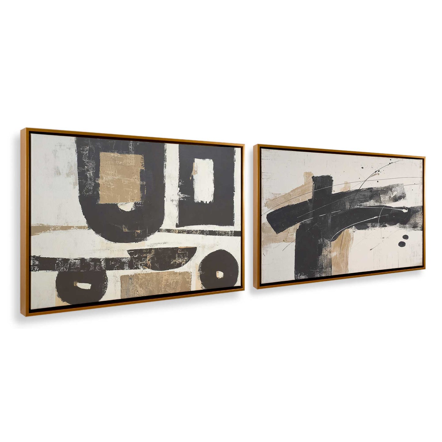 [Color:Polished Gold], Picture of art in a Polished Gold frame at an angle