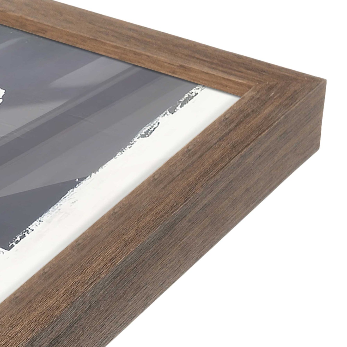 [Color:Walnut], Picture of art in a Walnut frame of the corner