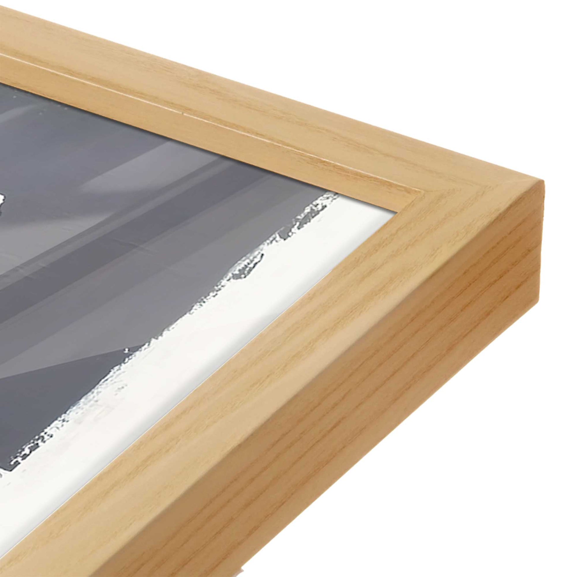 [Color:American Maple], Picture of art in a American Maple frame of the corner
