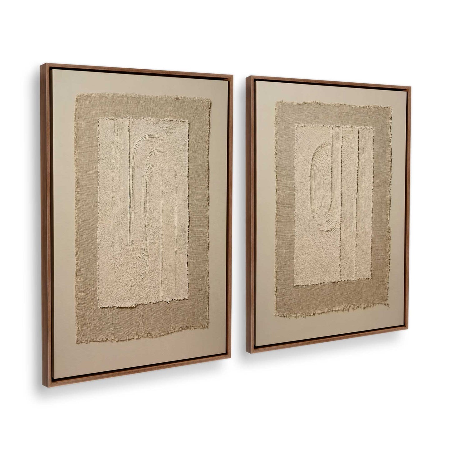 [Color:Walnut], Picture of art in a Walnut frame at an angle