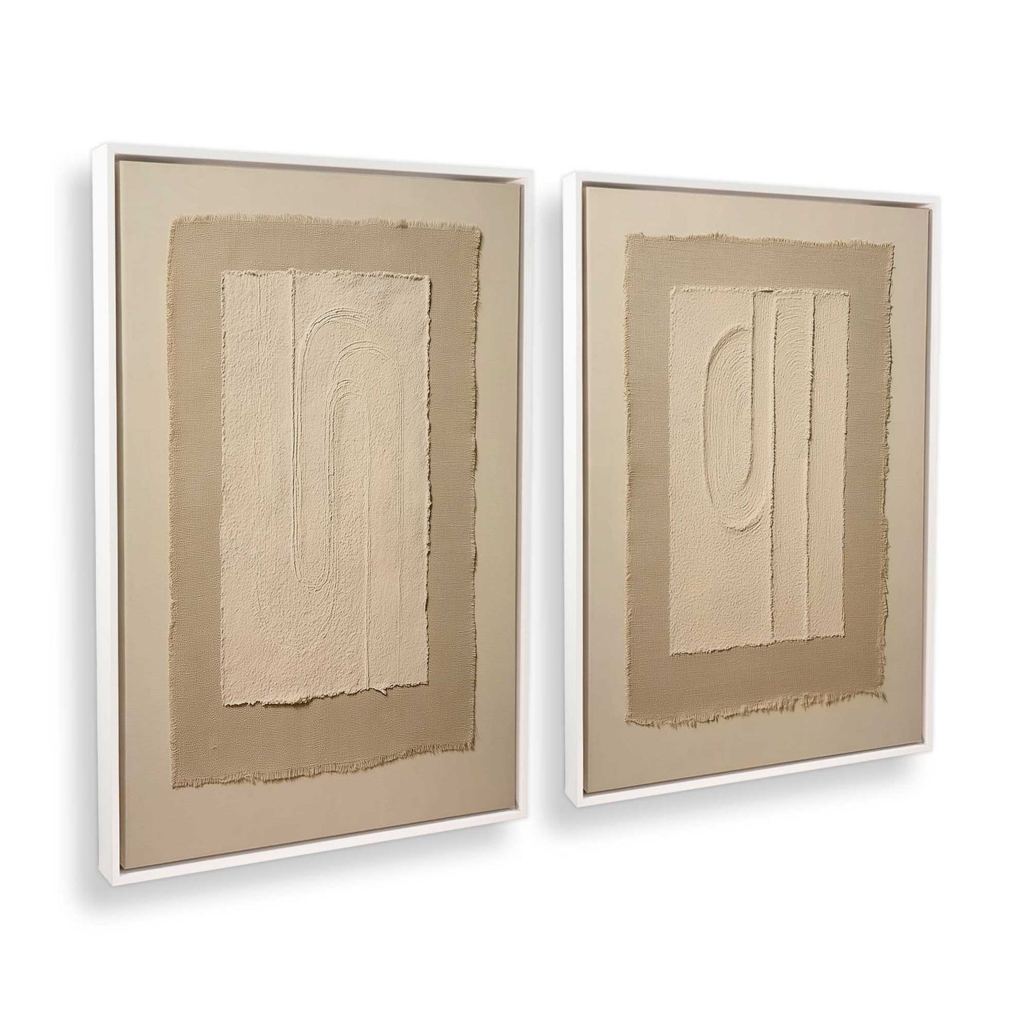 [Color:Opaque White], Picture of art in a White frame at an angle