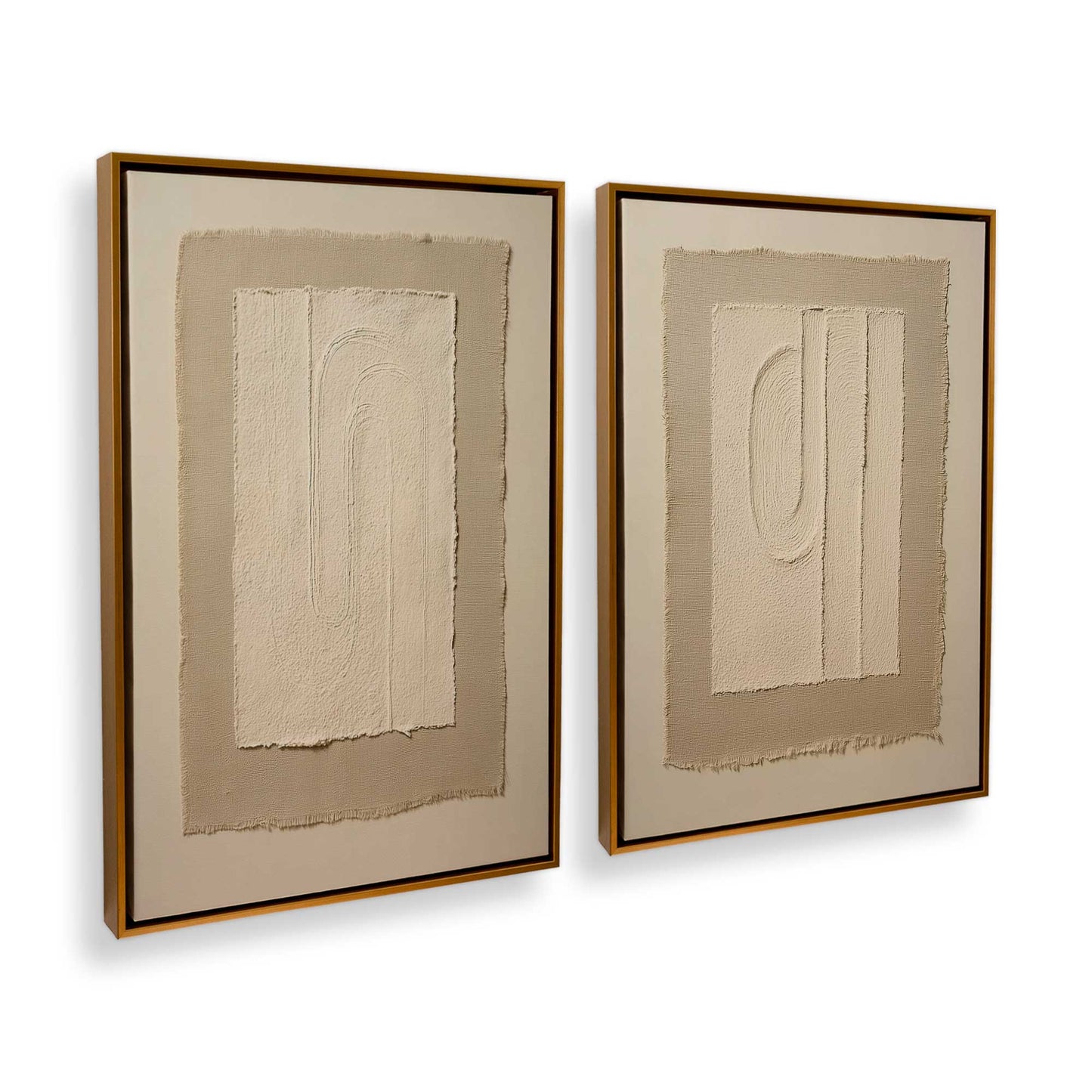 [Color:Polished Gold], Picture of art in a Polished Gold frame at an angle