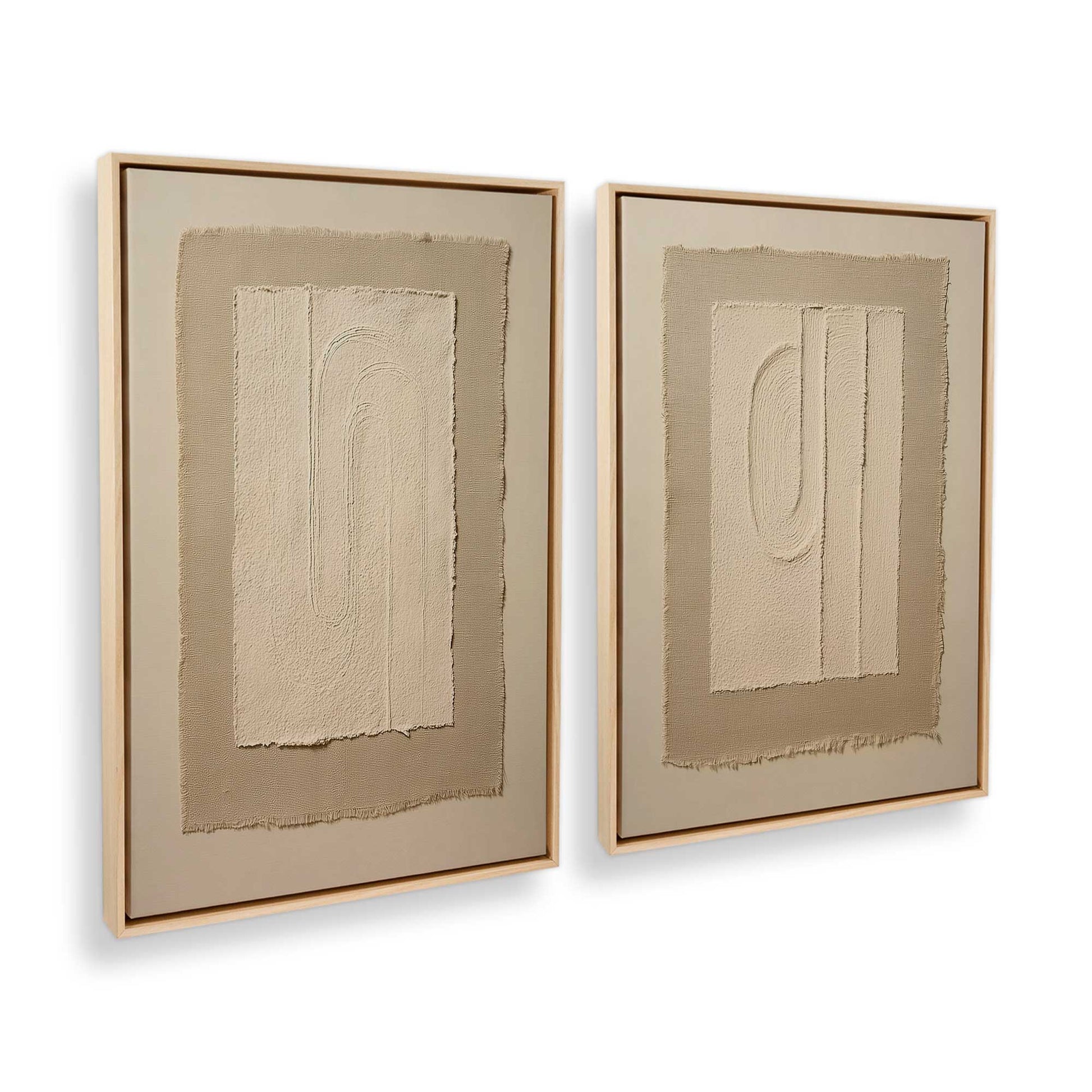 [Color:American Maple], Picture of art in a American Maple frame at an angle